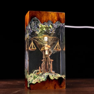 Jotaro Kujo Resin Lamp, Gojo Satoru resin night light, Jujutsu Kaisen-Inspired Collectible, Otaku Room Decor Gift, Death Note Resin Lamp image 19