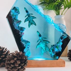 Ilu Avatar 2 Way of the Water, Avatar 2, Epoxy and Wooden Night Lights, Lighting Home Decor, Birthday Gifts, Gifts for Mom