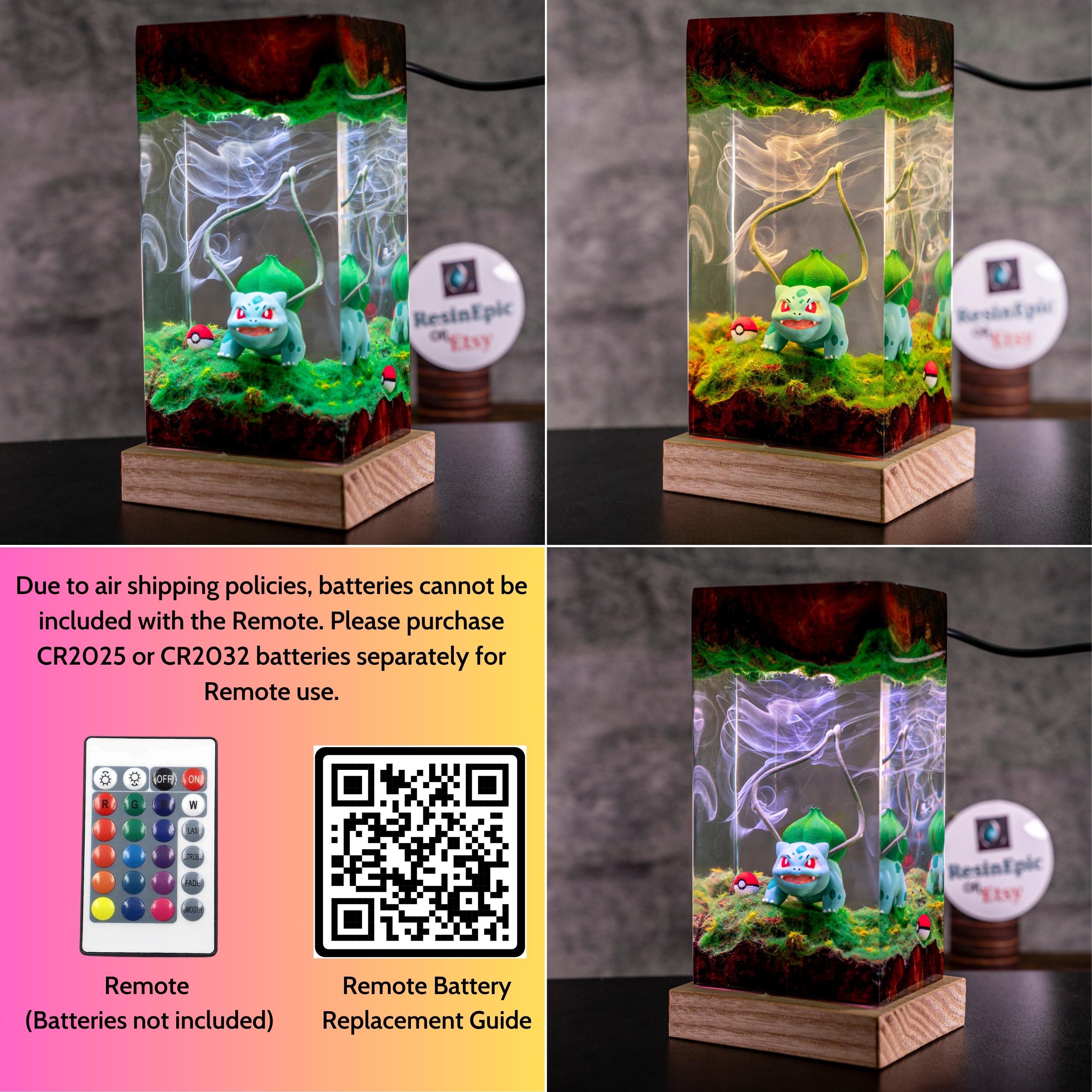 il_fullxfull.7047968937_tokz Custom Pokemon fushigidane Resin Night Light – Anime Lover & Collector Gift Decor, Bulbasaur figure