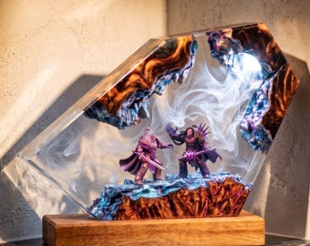 De Keizer & Horus harslamp, Keizer geïnspireerde Battle 0rk Weirdboy WAAAGH Psyker nachtlampje, Grimdark verzamelobject, kerstcadeau-ideeën