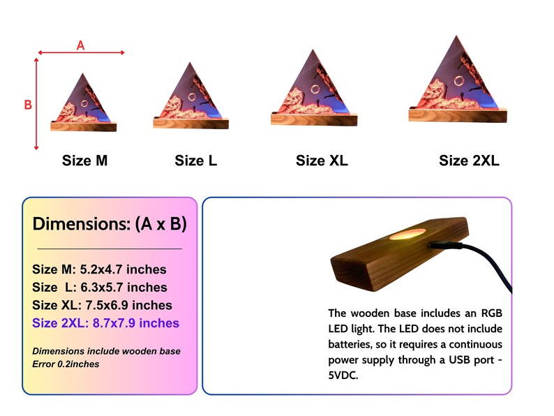 Custom Movie Resin Night Light Diorama Resin Epoxy, Volcano Lava Decor