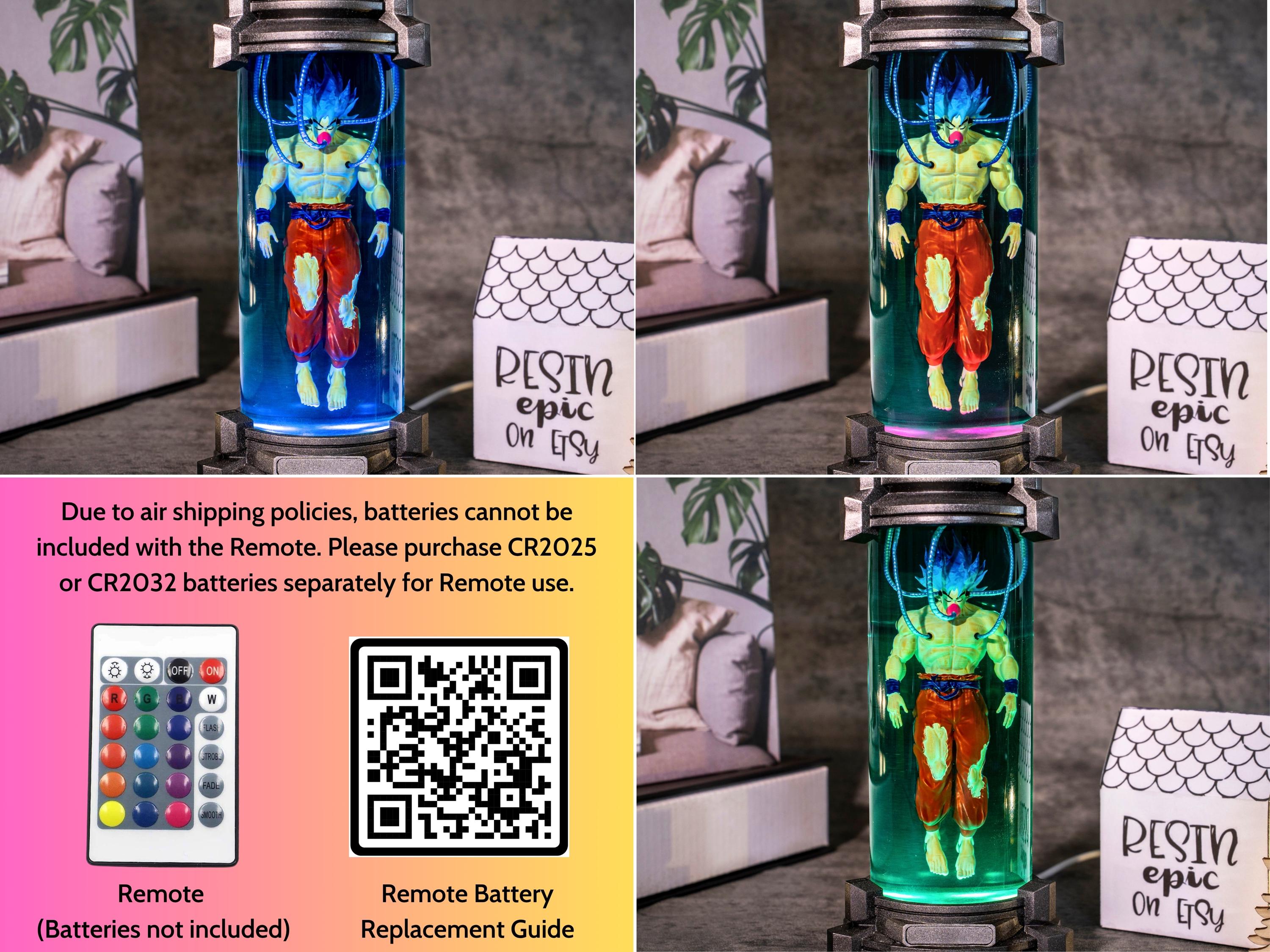 il_fullxfull.6905984795_30sw Goku resin lamp, Anime Warrior vs Healing Pod Resin Lamp - anime resin night light, playroom decore for him
