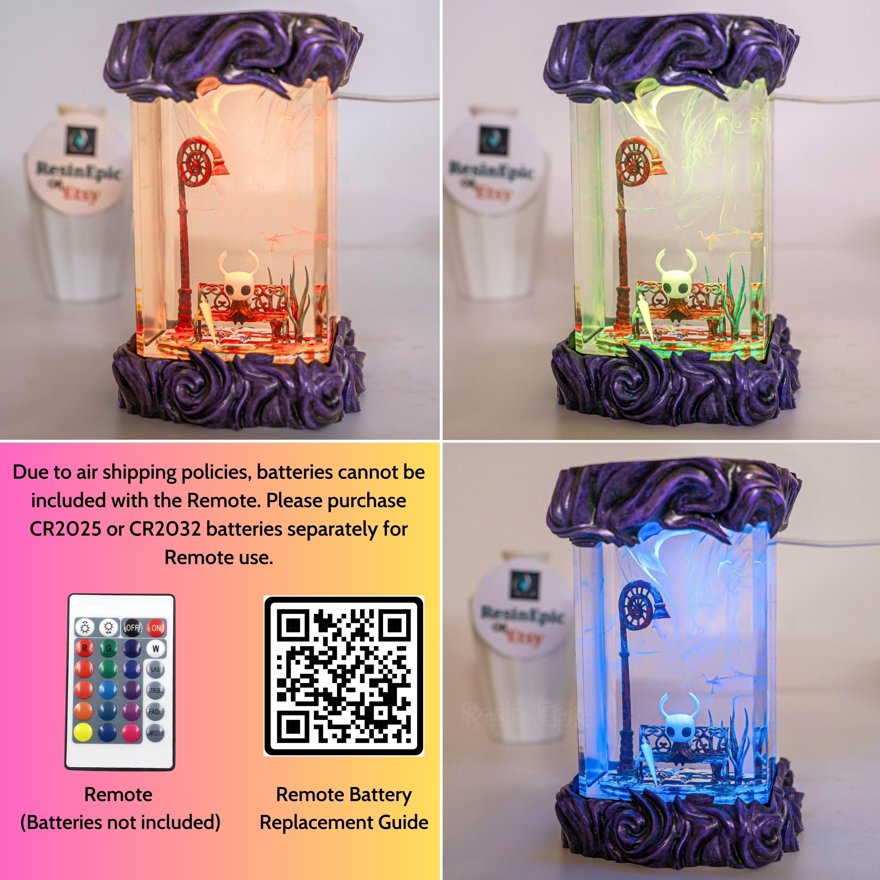 Knight and Hornet Hollow Knight Epoxy Lamp, Silksong Game Collectible, Custom Night Light, mother's day gifts