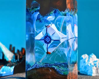 Des.tiny 2 night light, Custom anime Night Lamp, Handmade Resin Wood Lamp, christmas gift ideas for him