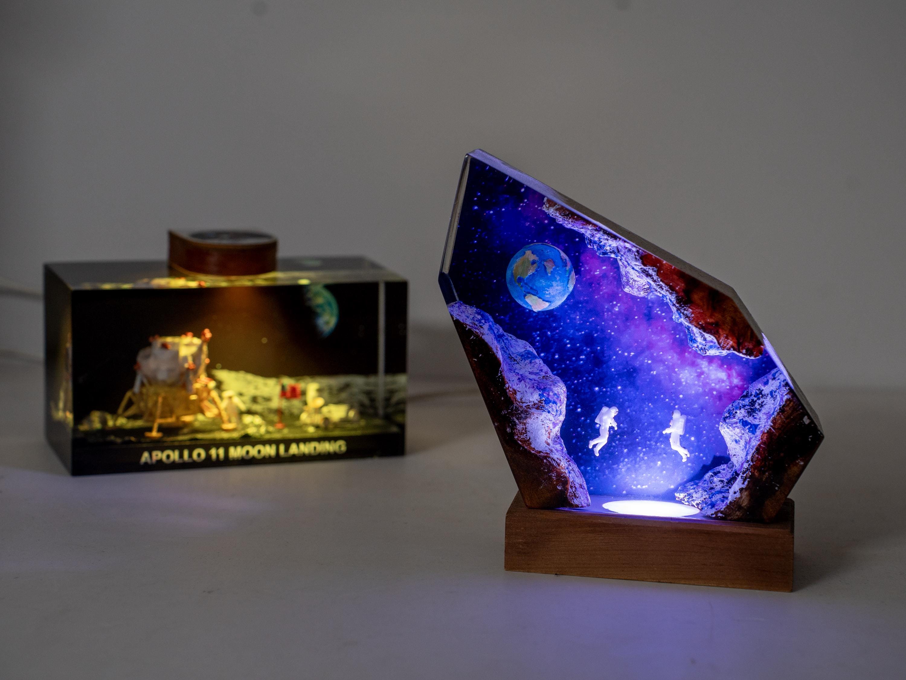 Custom Epoxy Lamp, Personalized Handmade Epoxy Night Light, Custom Theme Diorama Lamp, Unique Gift, Anime Game Movie Decor, gift for her