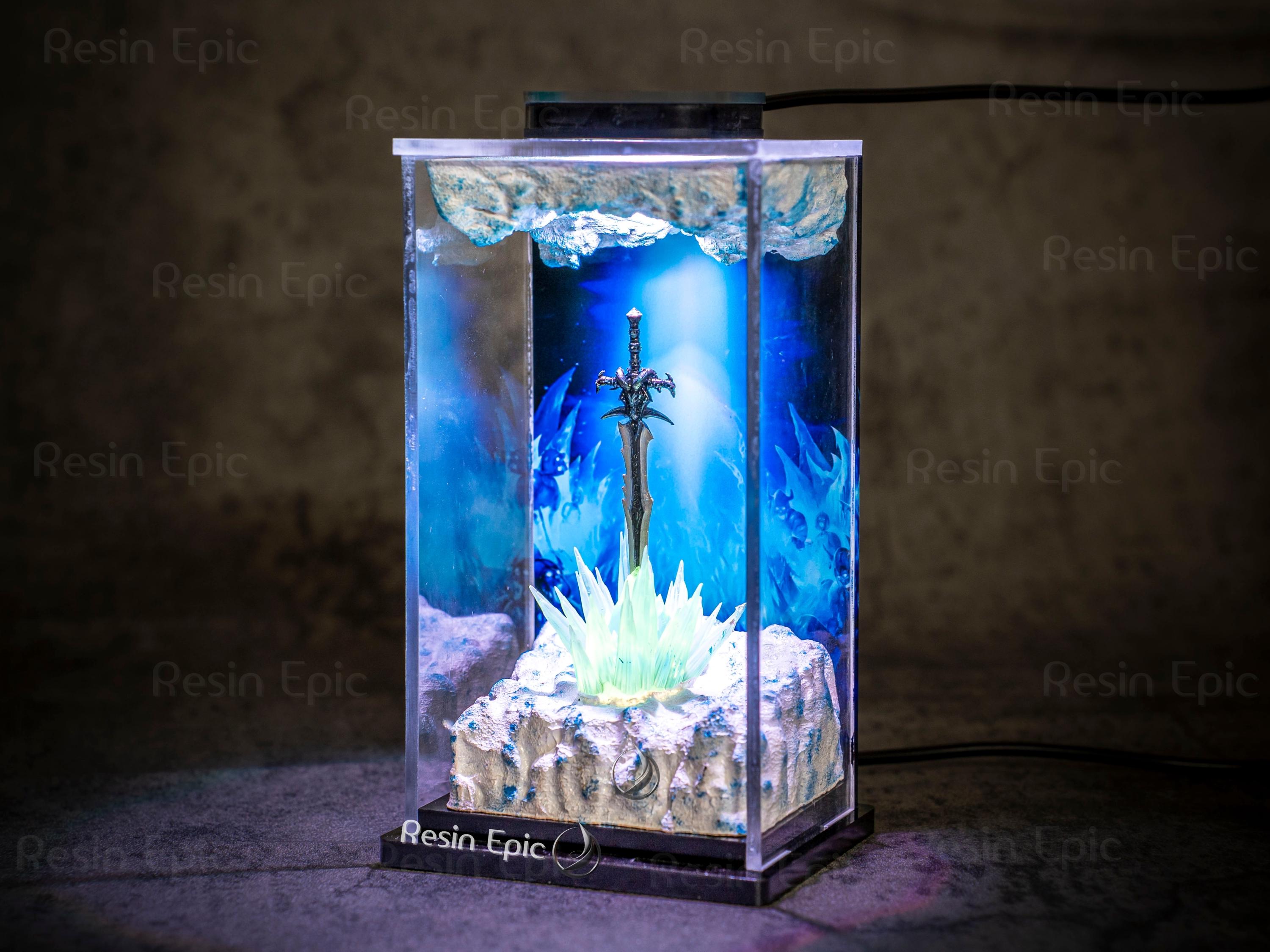 Resting place in D.ark Sou.ls Night Light - Epoxy Game Gifts, Dark S0uls Bonfire 3D Diorama, Bonfire of the Undead