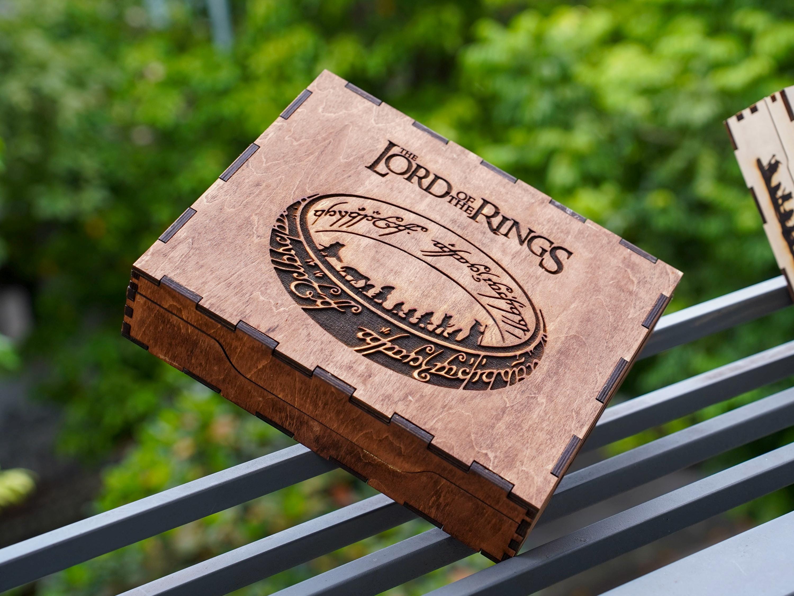 il_fullxfull.6193070348_21ej Ring OT dark lord wooden box, Personalized Wooden Gift Box, Engraved Wooden Box, Wood Memory Box, halloween gift, christmas gift