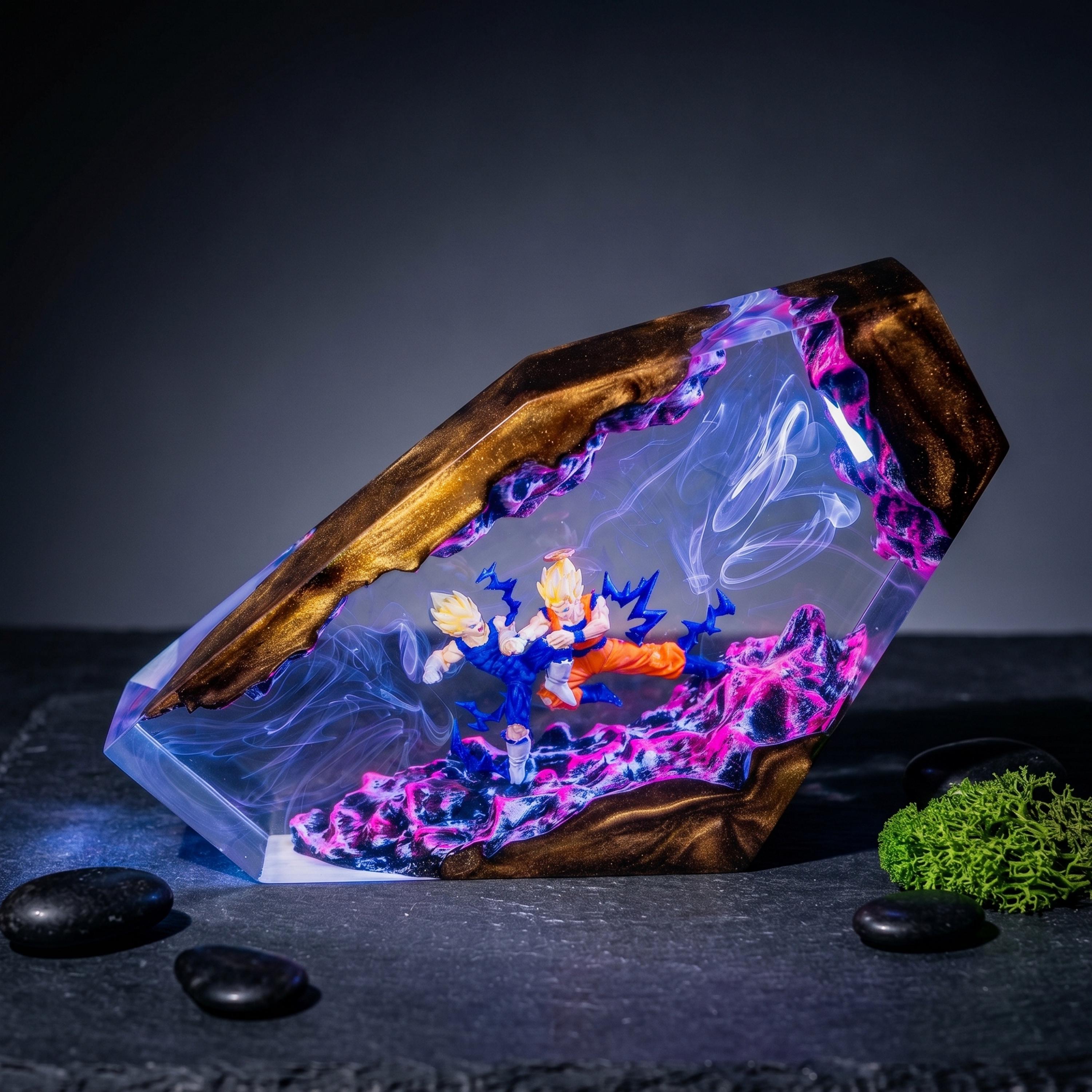 Goku and Vegeta Super Saiyan Resin Lamp — Dragon Ball Z Battle Night Light