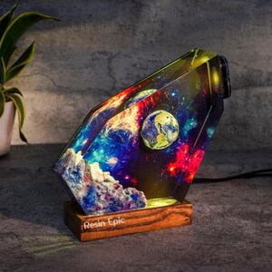 Space resin lamp Astronaut Rocket Resin night light