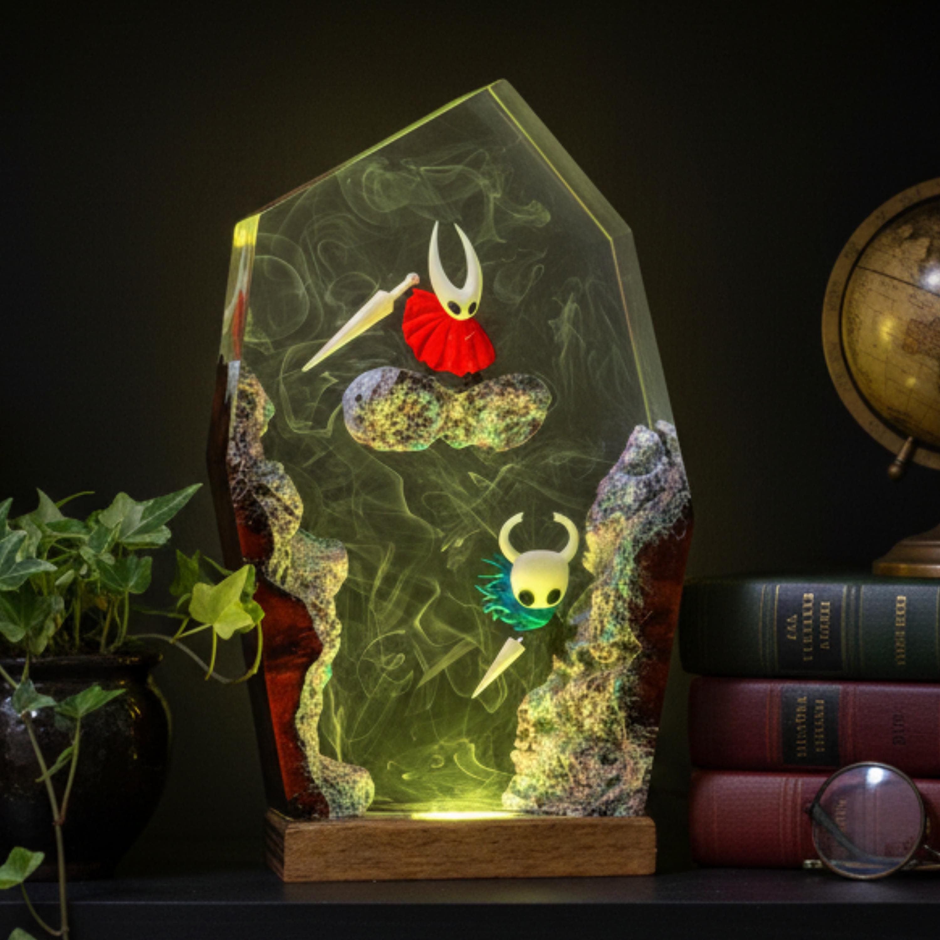 il_fullxfull.7408105215_1ceu Hollow Knight Resin night light – Silksong Game Collectible, Custom Night Light, Anime Table Lamp, Hornet figure, christmas light