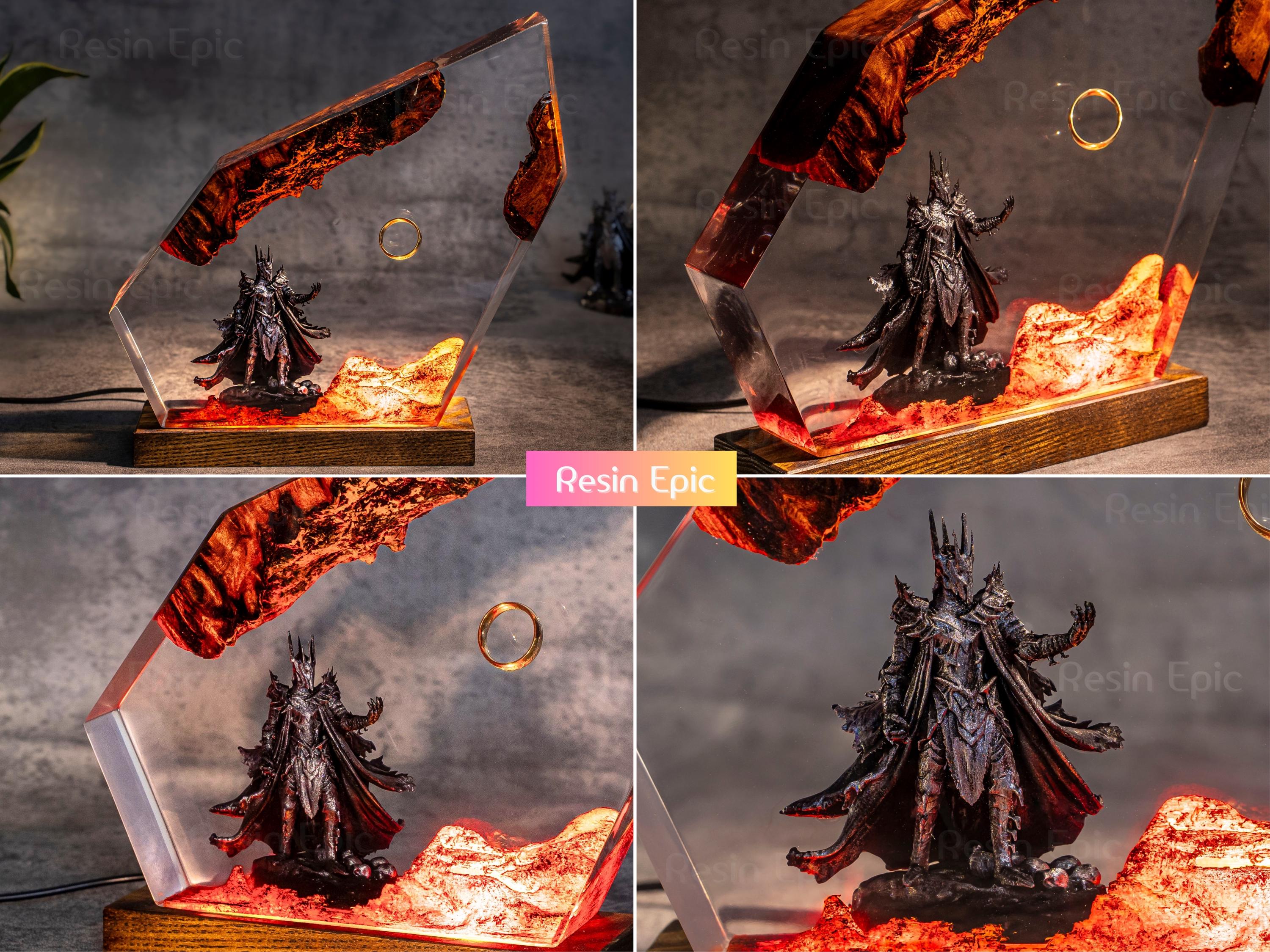 il_fullxfull.6377431264_klrp Ring of Flame Resin Night Lamp – custom resin night light, gaming decor, Lord Ring resin night light, sauron lamp for him, father's day