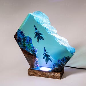 Ilu Avatar 2 Way of the Water, Avatar 2, Epoxy and Wooden Night Lights, Lighting Home Decor, Birthday Gifts, Gifts for Mom