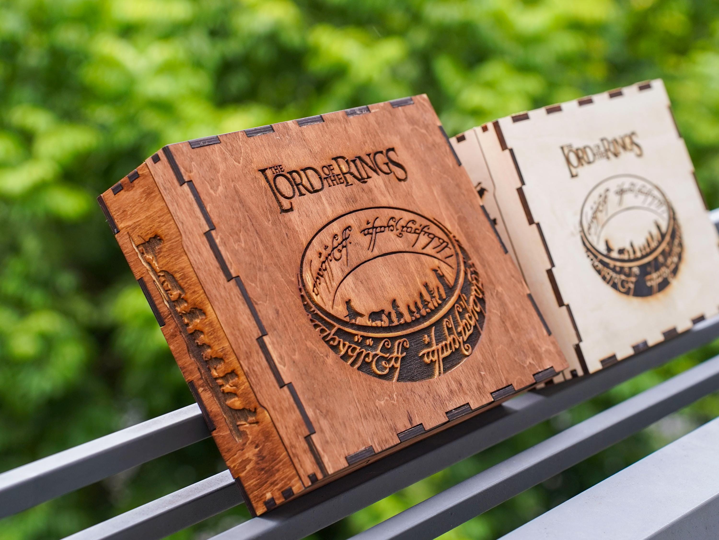 il_fullxfull.6263014423_njxm Ring OT dark lord wooden box, Personalized Wooden Gift Box, Engraved Wooden Box, Wood Memory Box, halloween gift, christmas gift