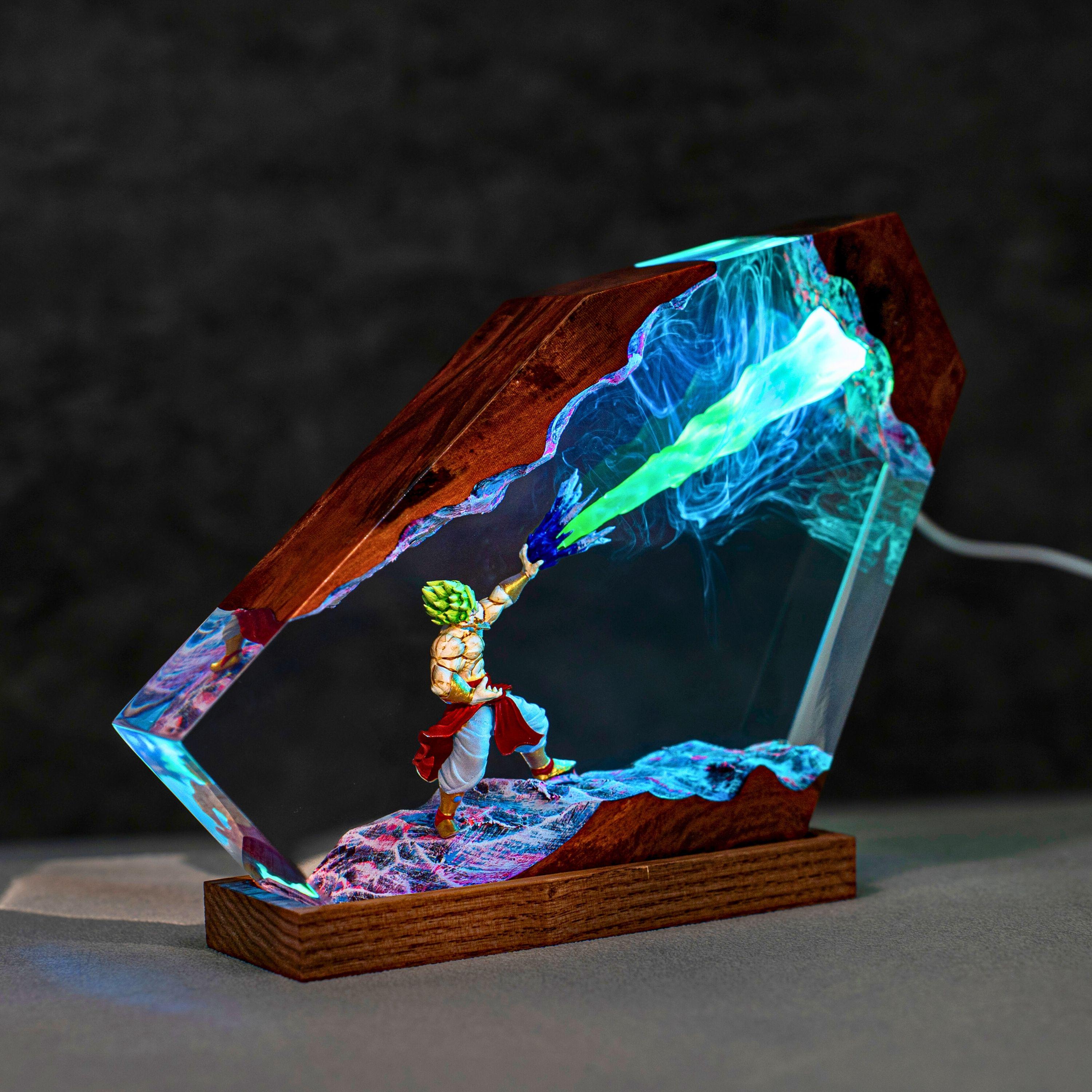 Broly Resin night light - anime resin lamp, playroom decore for kids, Broly figure, mothers day gift