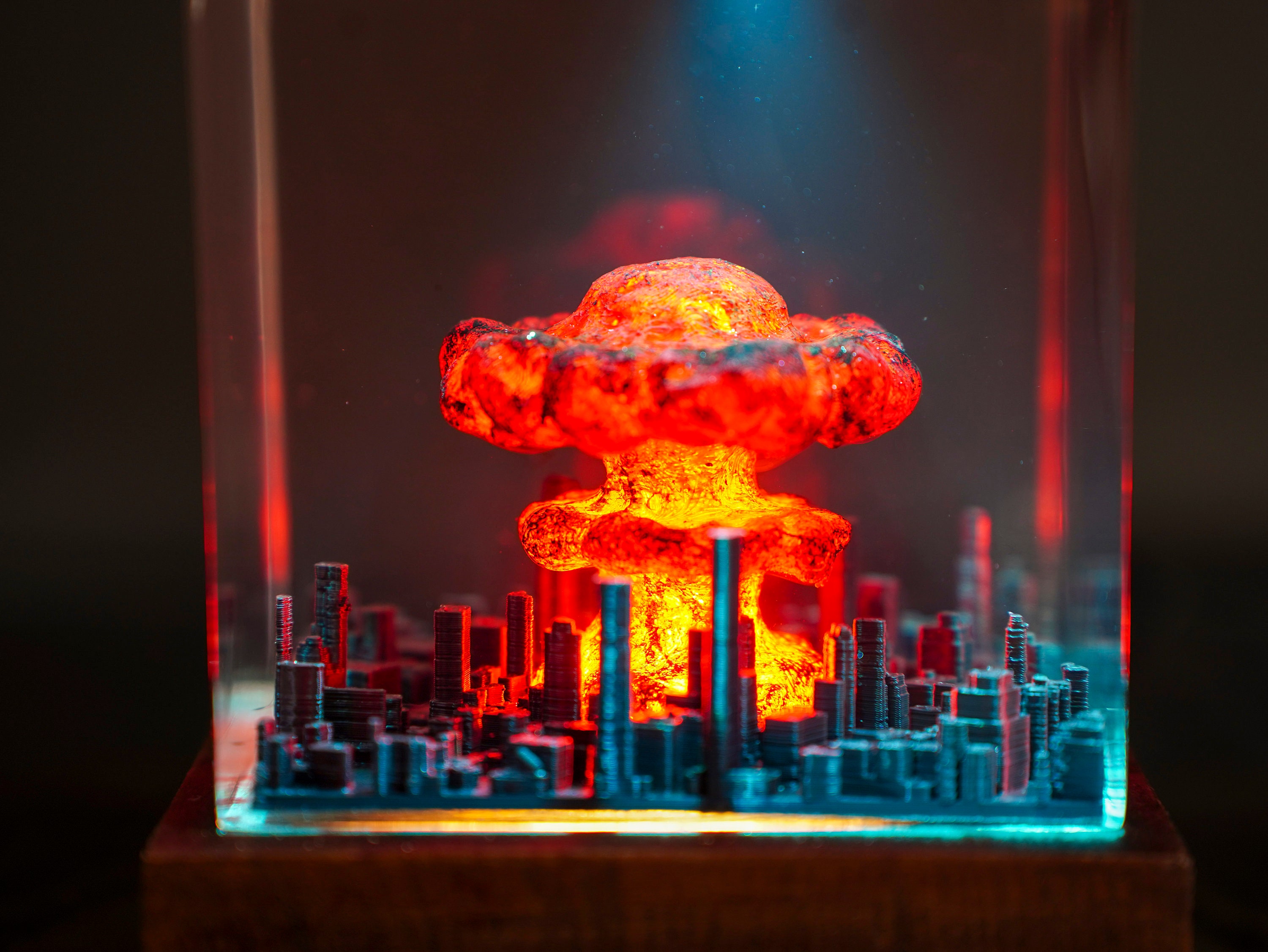 原爆ランプ、爆発ジオラマナイトライト - 核爆弾フォールアウト4、樹脂