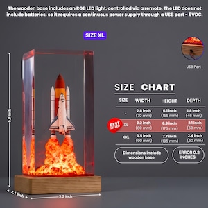 Artemis II Astronaut Moon resin lamp, NASA Space Launch Light, SpaceX Starship Rocket Launch Lamp, Artemis II Space Launch System Rocket image 6