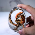 Resin Alien Creature Specimen Lamp – Deep‑Space Horror Egg Night Light, Horror Fan Art Decor, Xenomorph lamp, christmas gift for him
