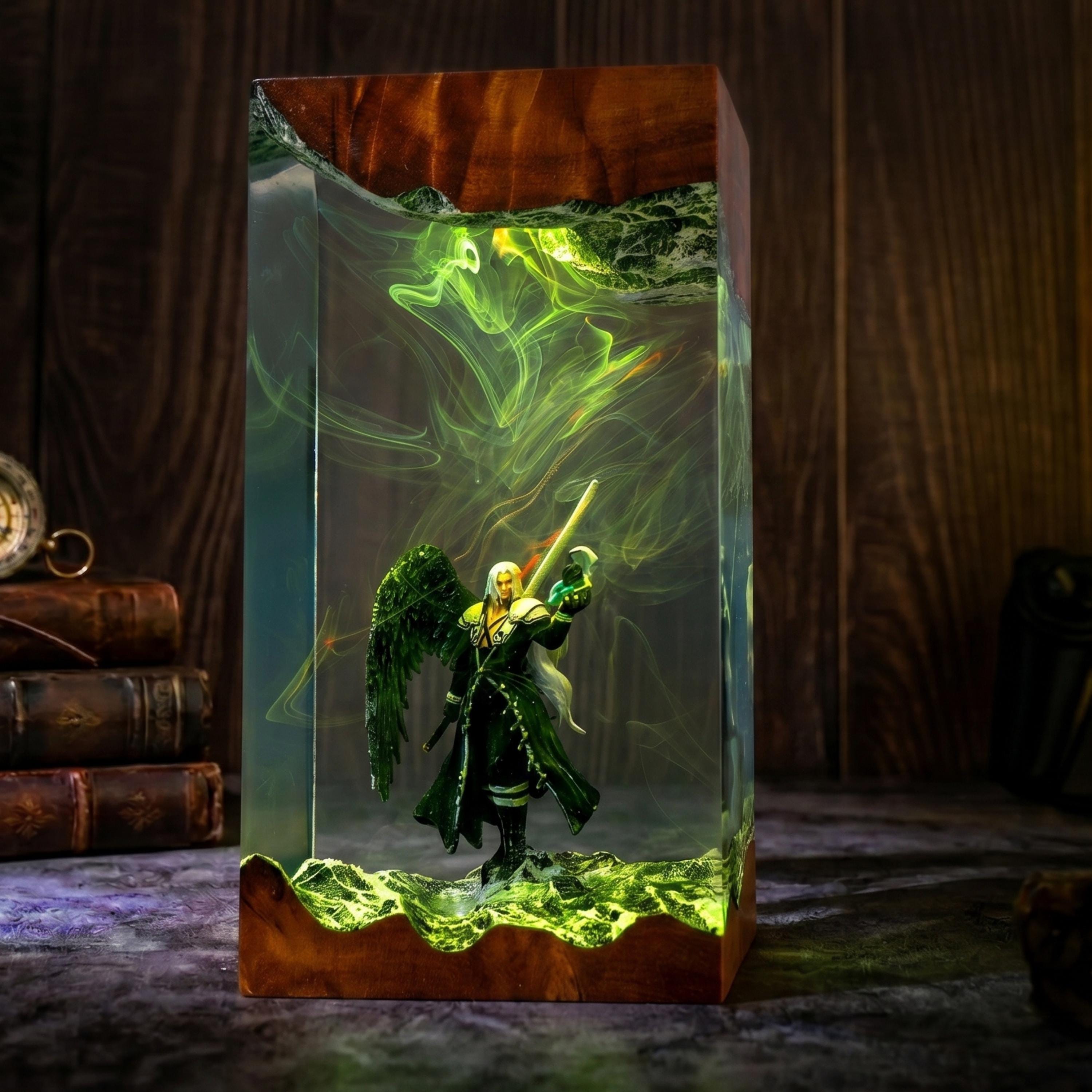 Sephiroth Resin Night Light | Handmade Final Fantasy 7 Decore,ff7