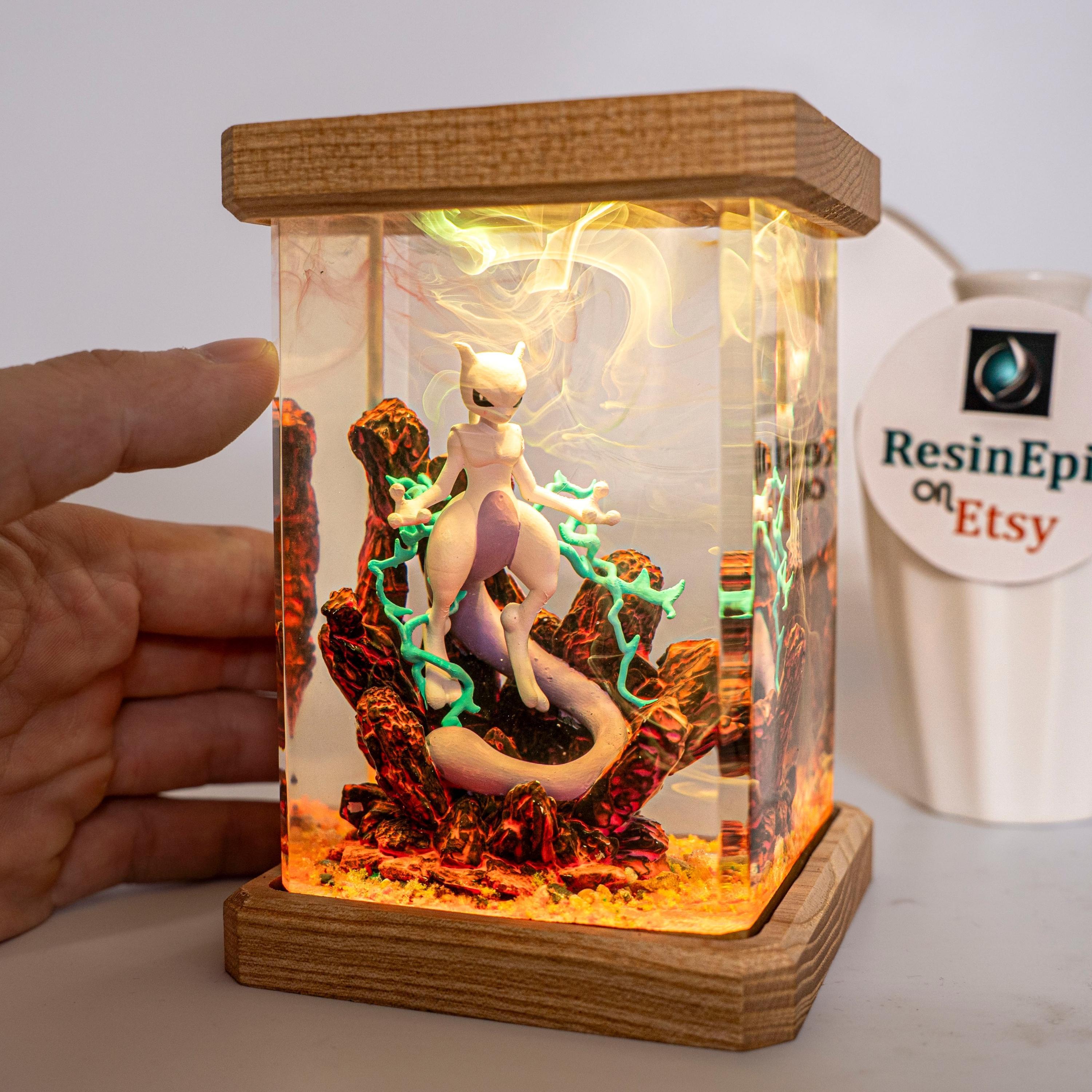 Resin Lamp Mewtwo - Etsy