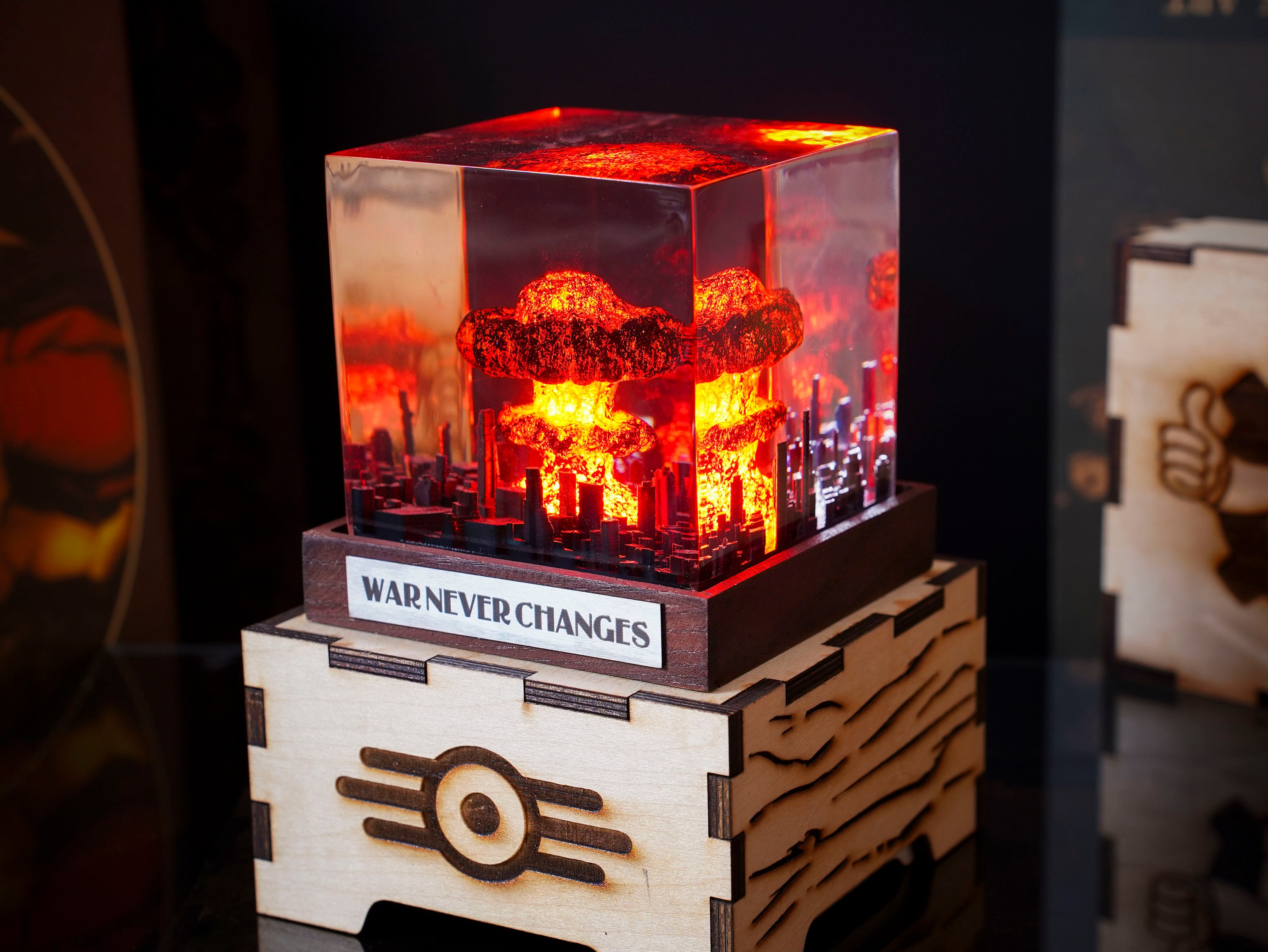 il_fullxfull.6152828941_nqo8 Explosion Bomb resin lamp, atomic bomb resin night light, nuke lamp fallout, Nuclear Bomb Explosion Storm Cloud Lamp, valentine gift for him