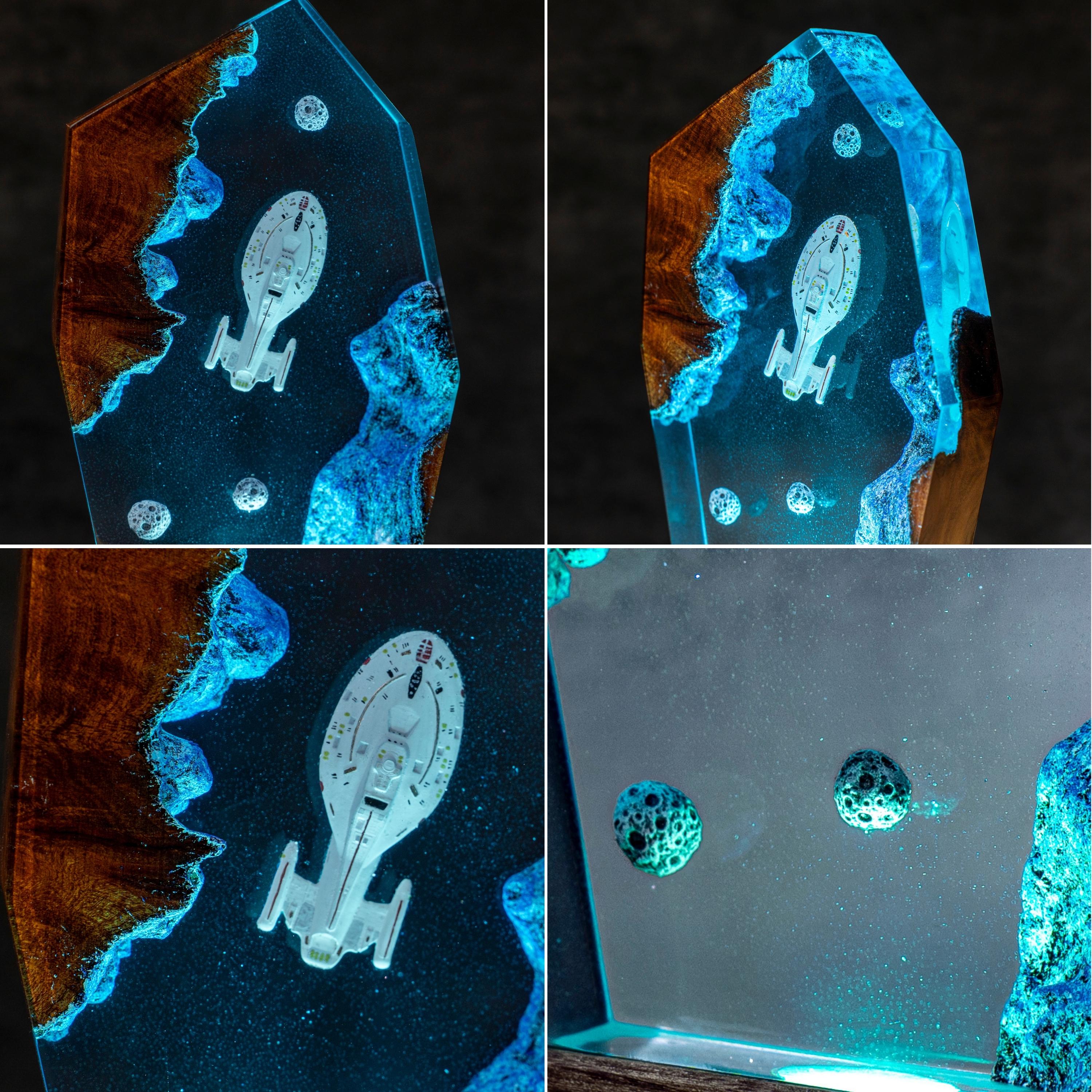 Space ship statue resin night light, Star Wars X-Wing Diorama Light, X-wing Starfighter, Millennium Falcon lamp
