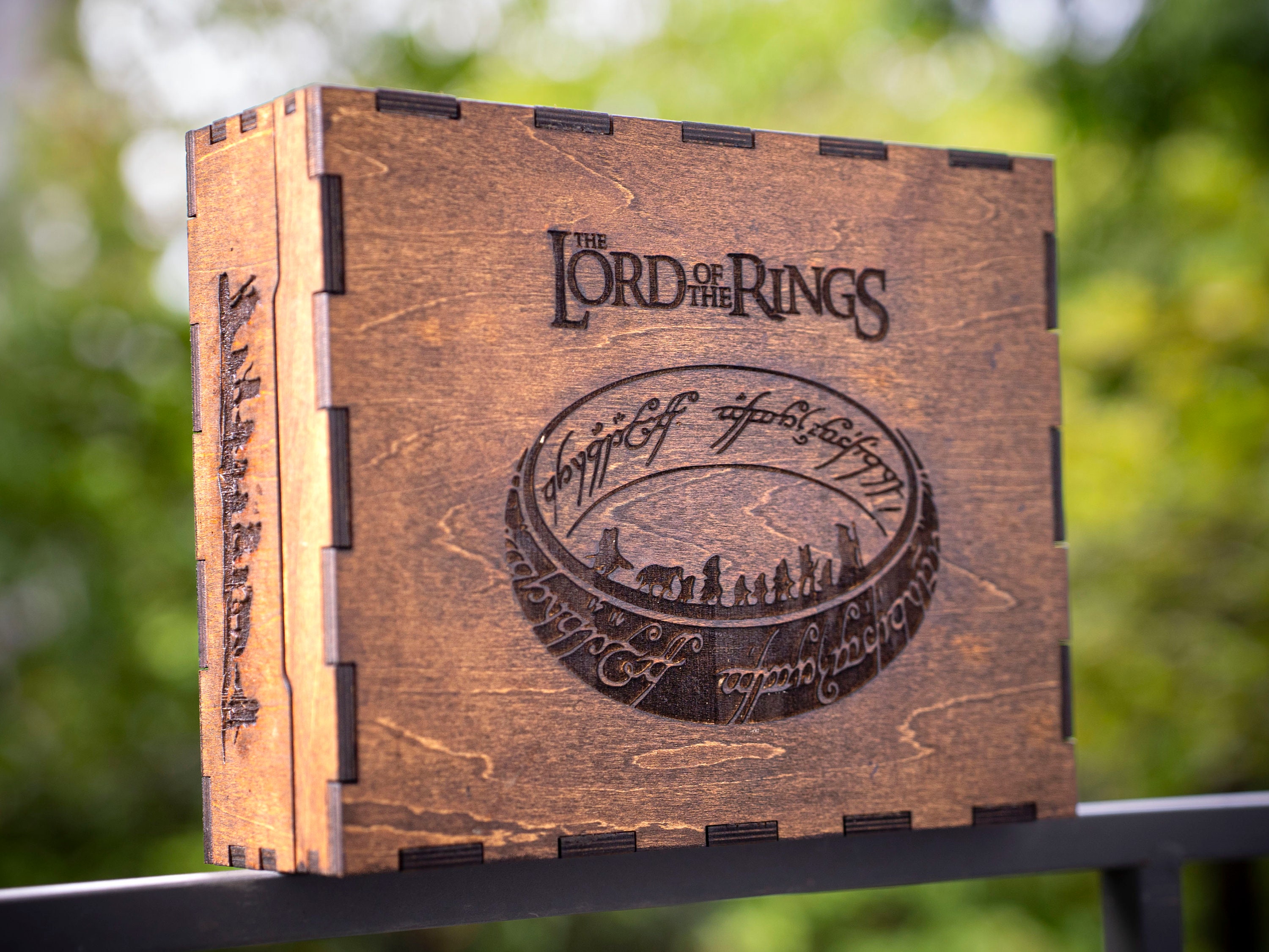 il_fullxfull.6074054012_g9zl Ring OT dark lord wooden box, Personalized Wooden Gift Box, Engraved Wooden Box, Wood Memory Box, halloween gift, christmas gift