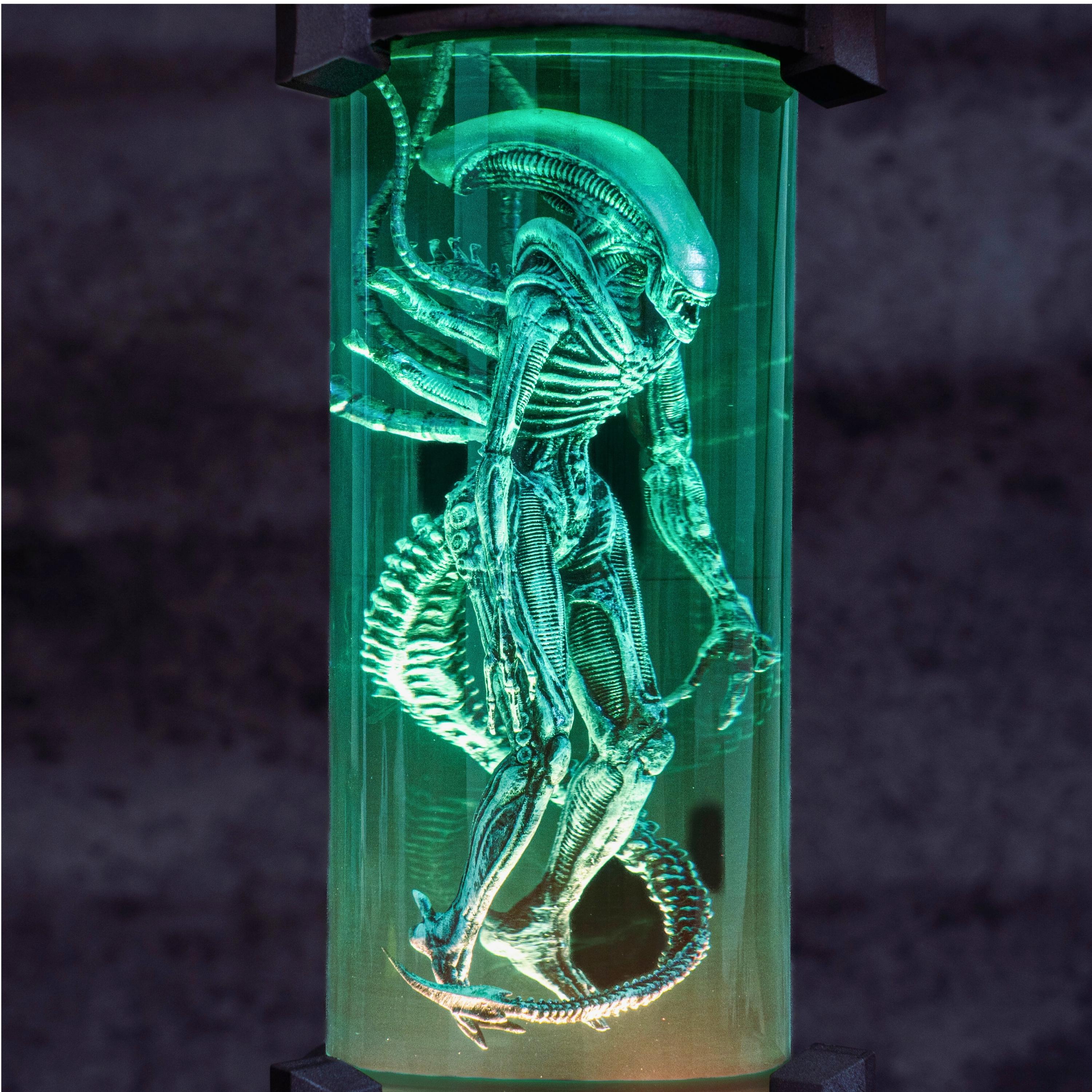 Resin Alien Creature Specimen Lamp – Deep‑Space Horror Egg Night Light, Horror Fan Art Decor, Xenomorph lamp, christmas gift for him