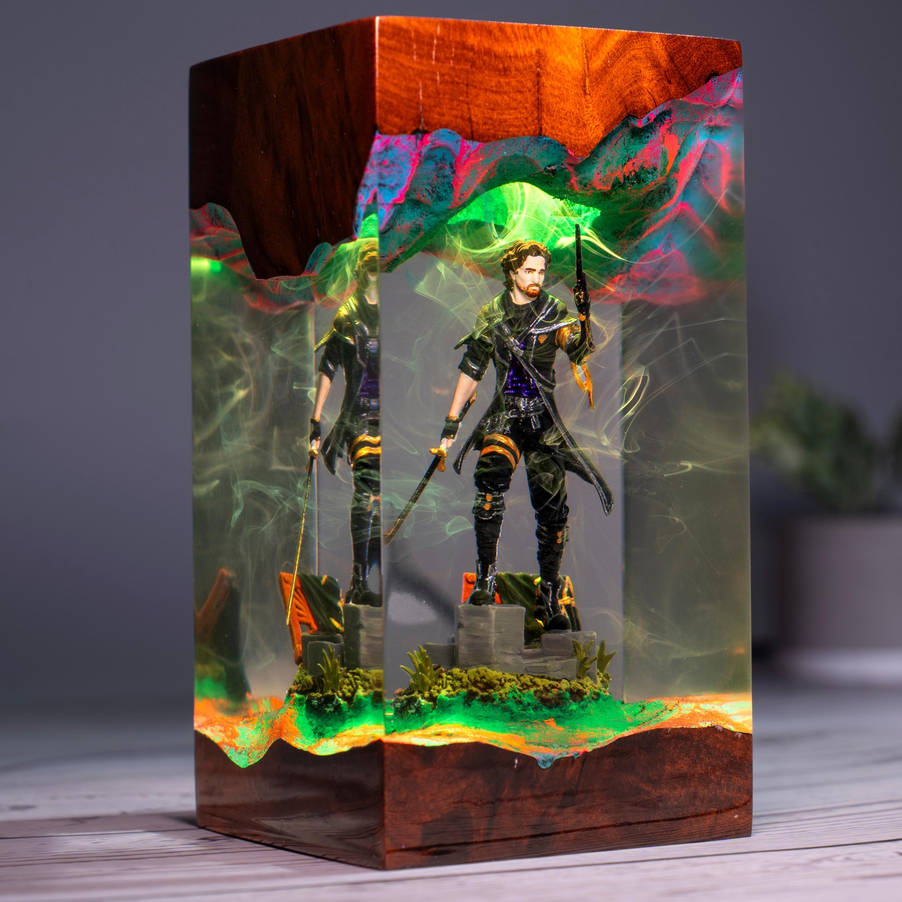 Diorama Maelle Expedition 33 Night light, Maelle Figure for him, Diorama Mael.le Expedition 33 Night lamp
