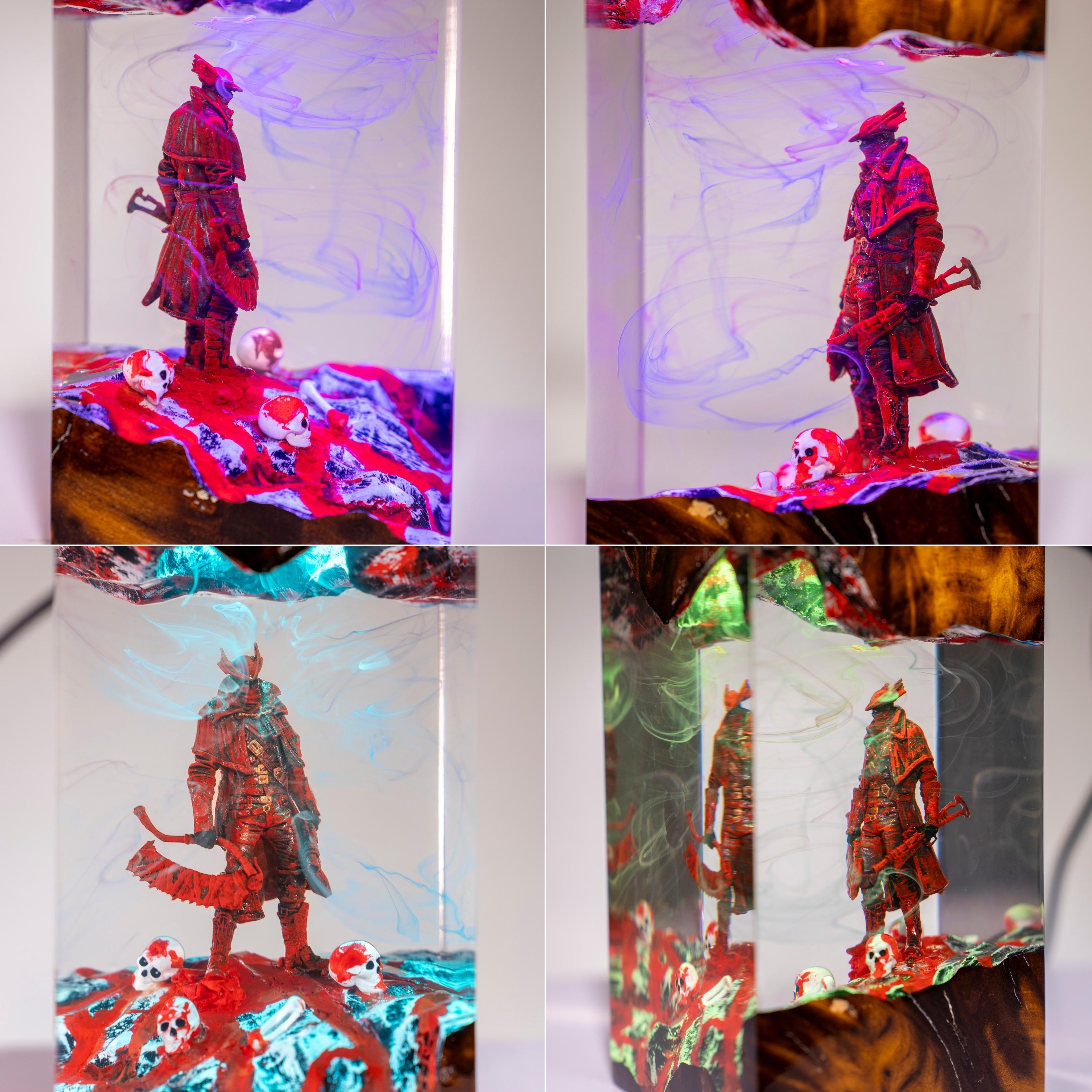 Bloodborne Hunter resin lamp, Back to school Gift, Hunter Statue, Bloodborne Figure, Halloween Gift