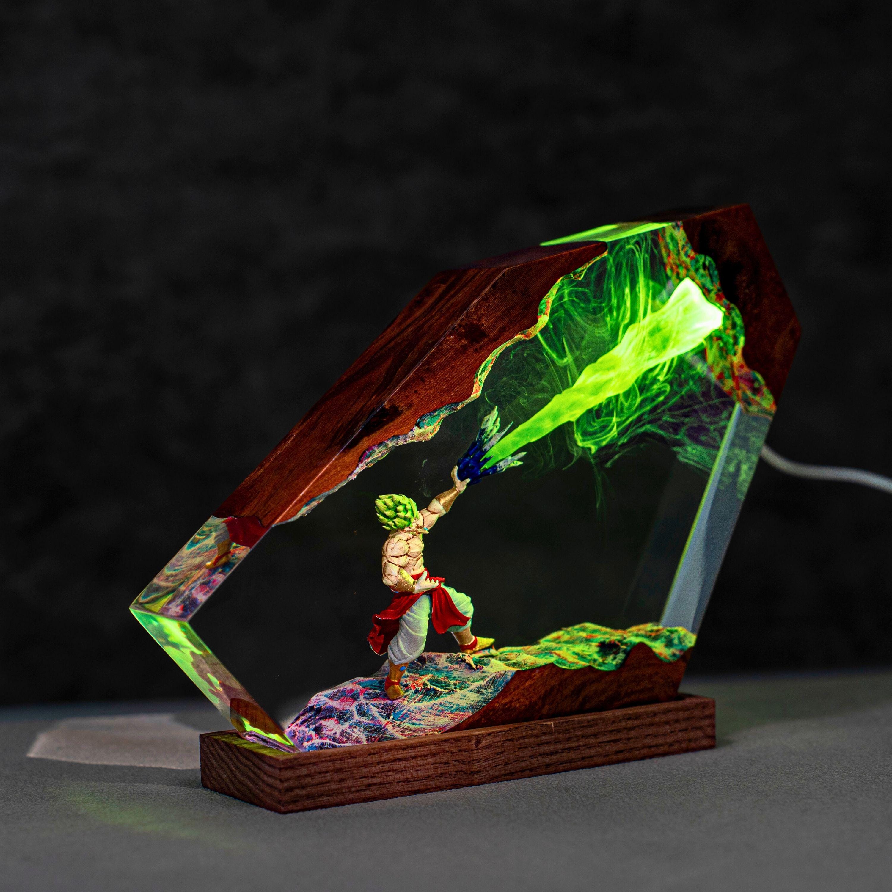 il_fullxfull.7390298821_2cux Custom Vegeta Resin epoxy Lamp - anime resin night light, DBZ decor for him, dragon ball z resin lamp, Dragon Ball lamp