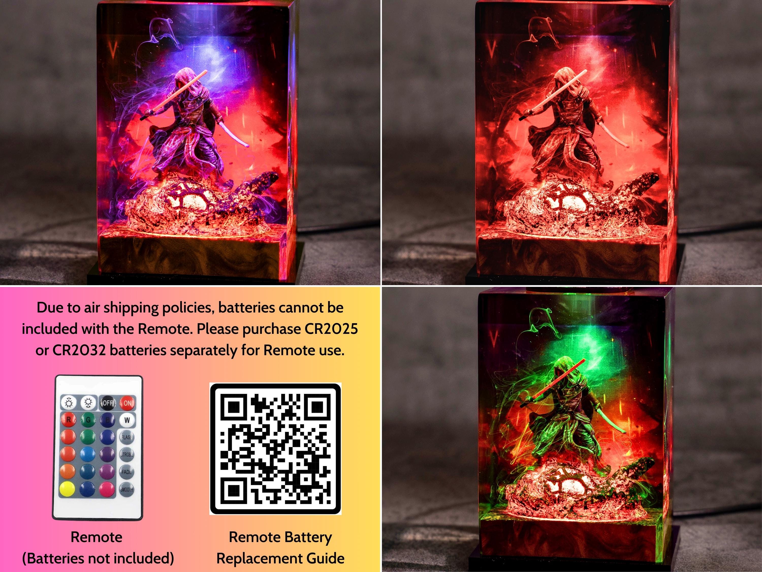 Darth Vader Diorama Resin Lamp, Star War Wall Art for Him, Sword