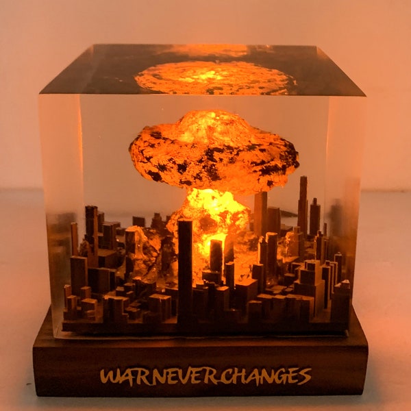 Explosions Resin Diorama - Nuklearbombe Fallout 4, Atombomben Diorama, Junge Bombe, OSTERN 2026, Geschenkideen für ihn