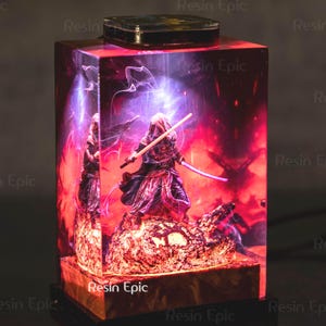 Star W.ars Dar.th Re.van epoxy resin lamp, Darth Vader diorama lamp, Custom S.tar Wars Epoxy Night Light, mother's day gift ideas