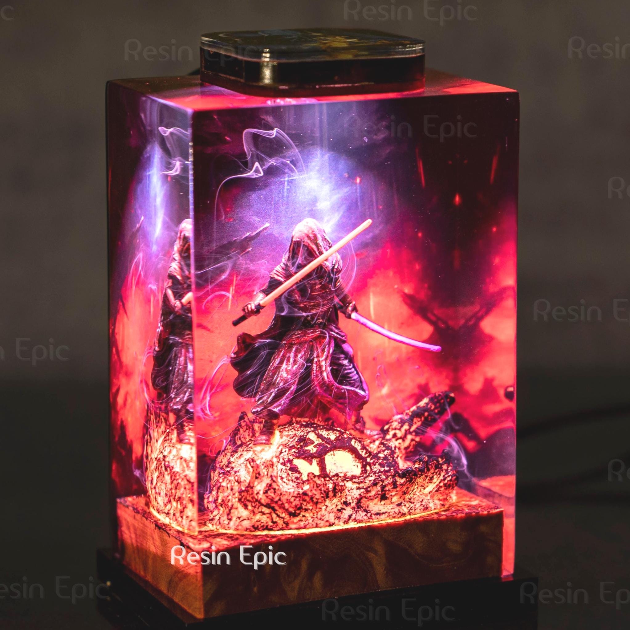 Star W.ars Dar.th Re.van epoxy resin lamp, Darth Vader diorama lamp, Custom S.tar Wars Epoxy Night Light, mother's day gift ideas