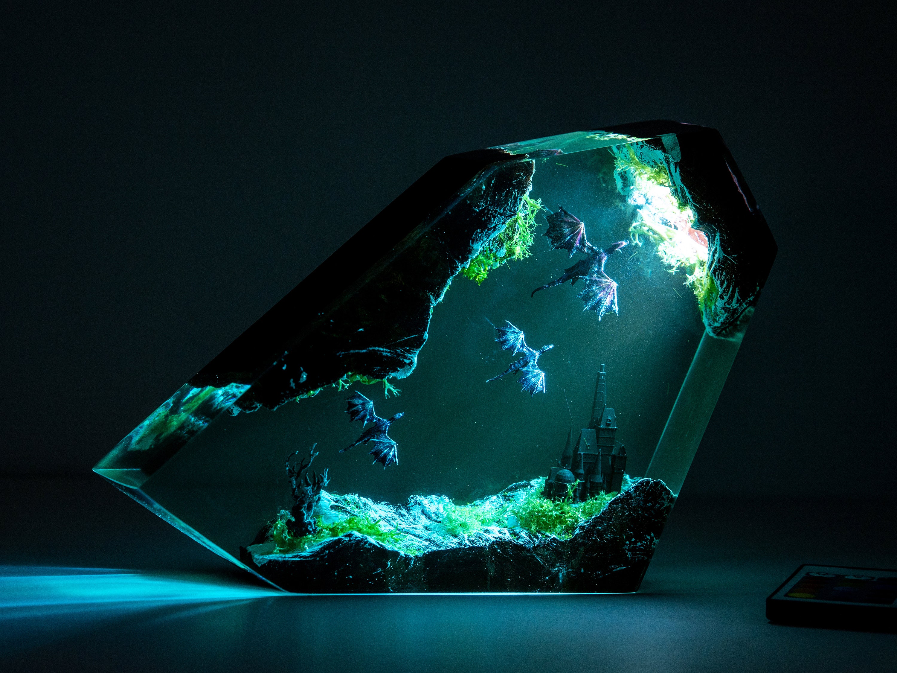 Dragon Resin Night Light, Fire Dragon and Ice Dragon Lamp, christmas gift ideas for him