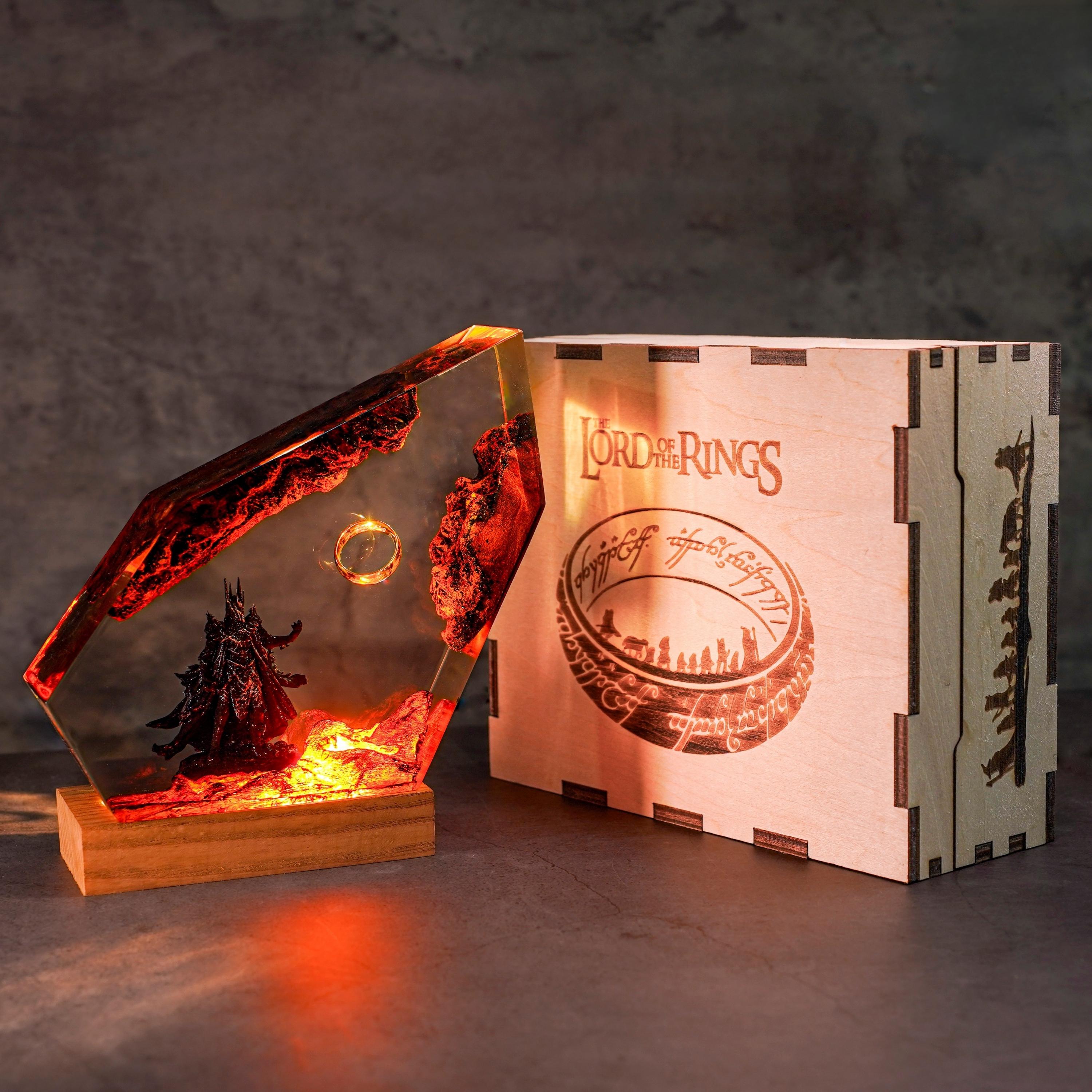 il_fullxfull.7308112773_ki95 Diorama Power Ring resin night light - The ring of the dark l0rd Epoxy lamp, sauron resin lamp for him