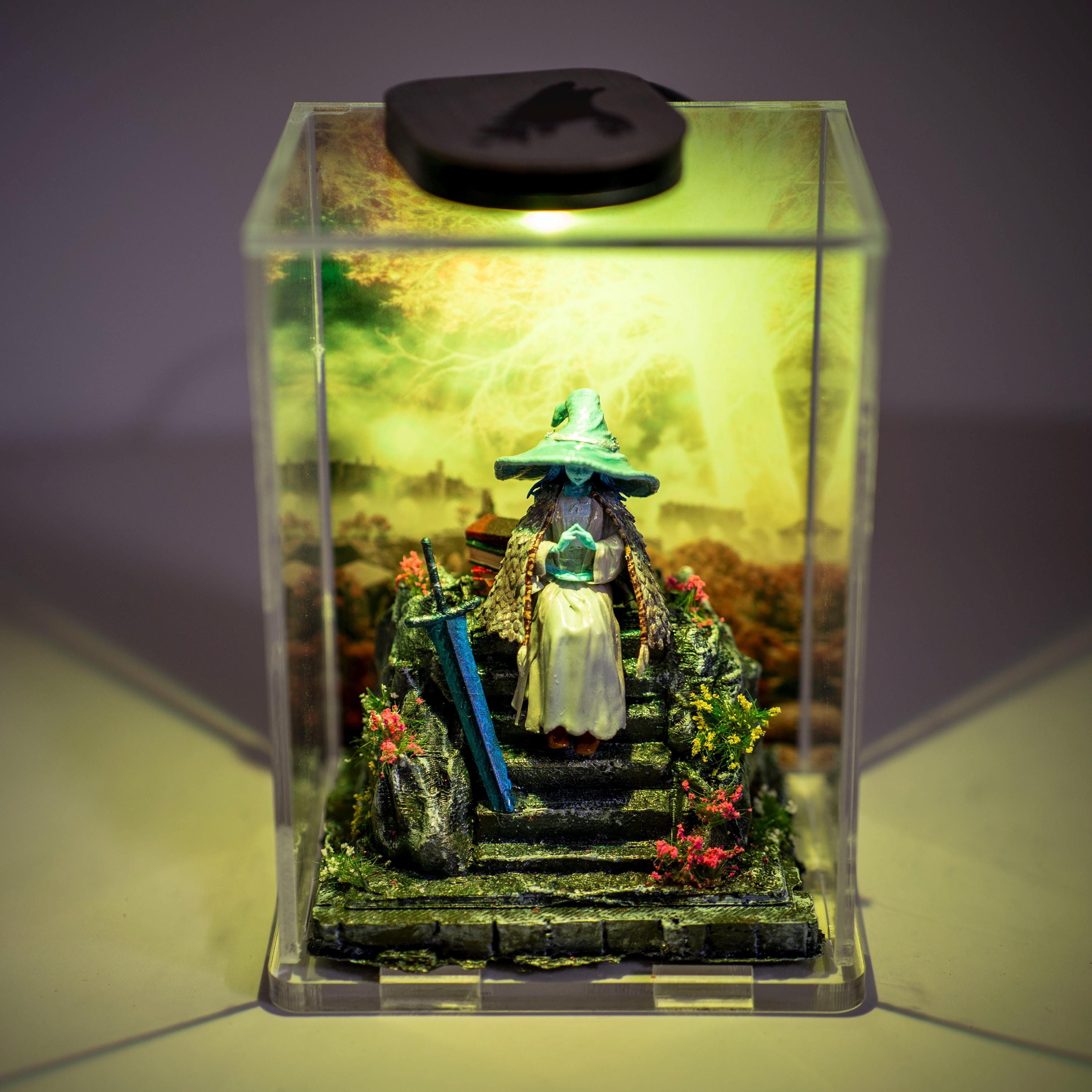 Custom Game diorama night lights -  Handcrafted Diorama Resin Figure, Miniature gift for him, 3d model