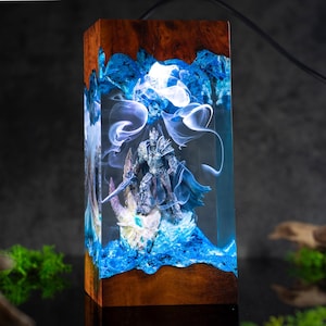 Lich King Arthas Frostmourne hartslampa, Warcraft Epic nattlampa, hartsnattlampa för gamer, handgjord svärdfigur, födelsedagspresentidéer