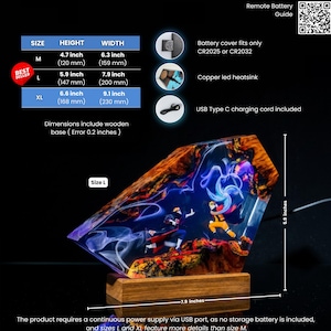 Lampada da notte in resina di Dragon Ball Majin Son Goku e Vegeta, lampada anime in resina, decorazione per la stanza dei giochi per lui, regalo unico per gli amanti degli anime immagine 12