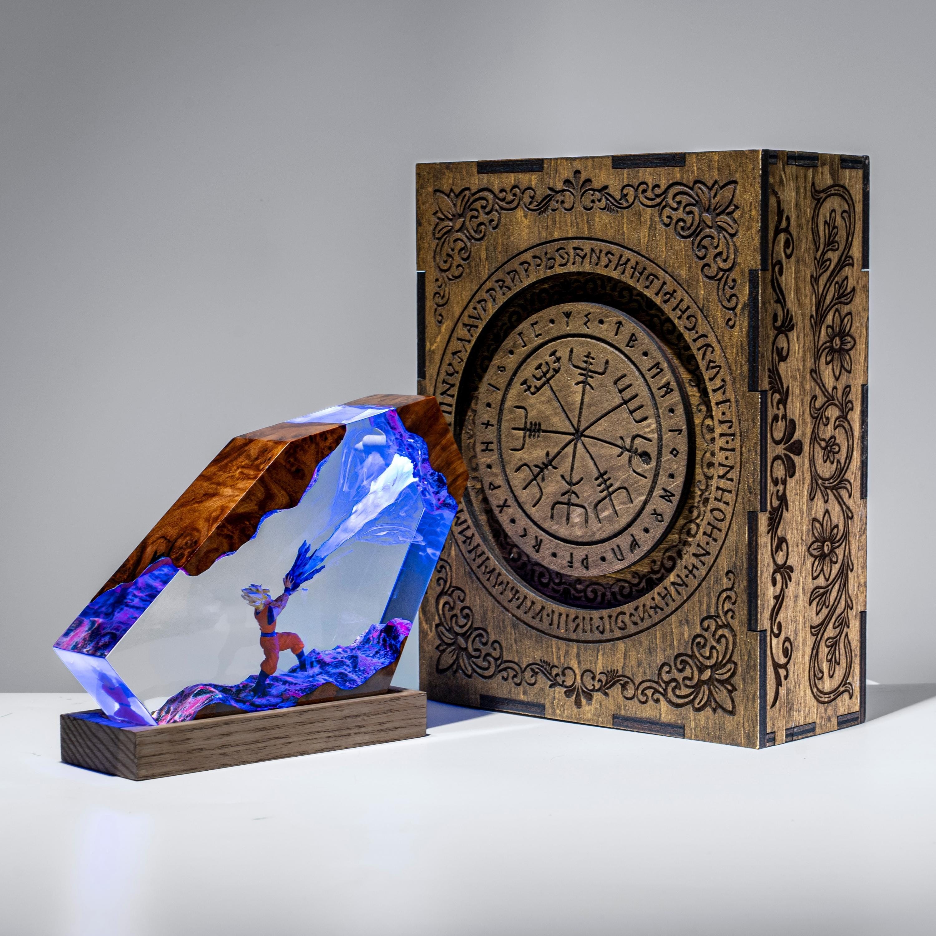 Custom Epoxy Lamp, Personalized Handmade Epoxy Night Light, Custom Theme Diorama Lamp, Unique Gift, Anime Game Movie Decor, gift for her