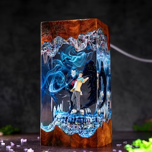 Jotaro Kujo Resin Lamp, Gojo Satoru resin night light, Jujutsu Kaisen-Inspired Collectible, Otaku Room Decor Gift, Death Note Resin Lamp image 13