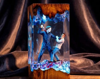 Michael Myers Resin Lamp, Halloween Horror Night Light, Ghostface Horror decor, Jack Skellington 3D, christmas gift ideas