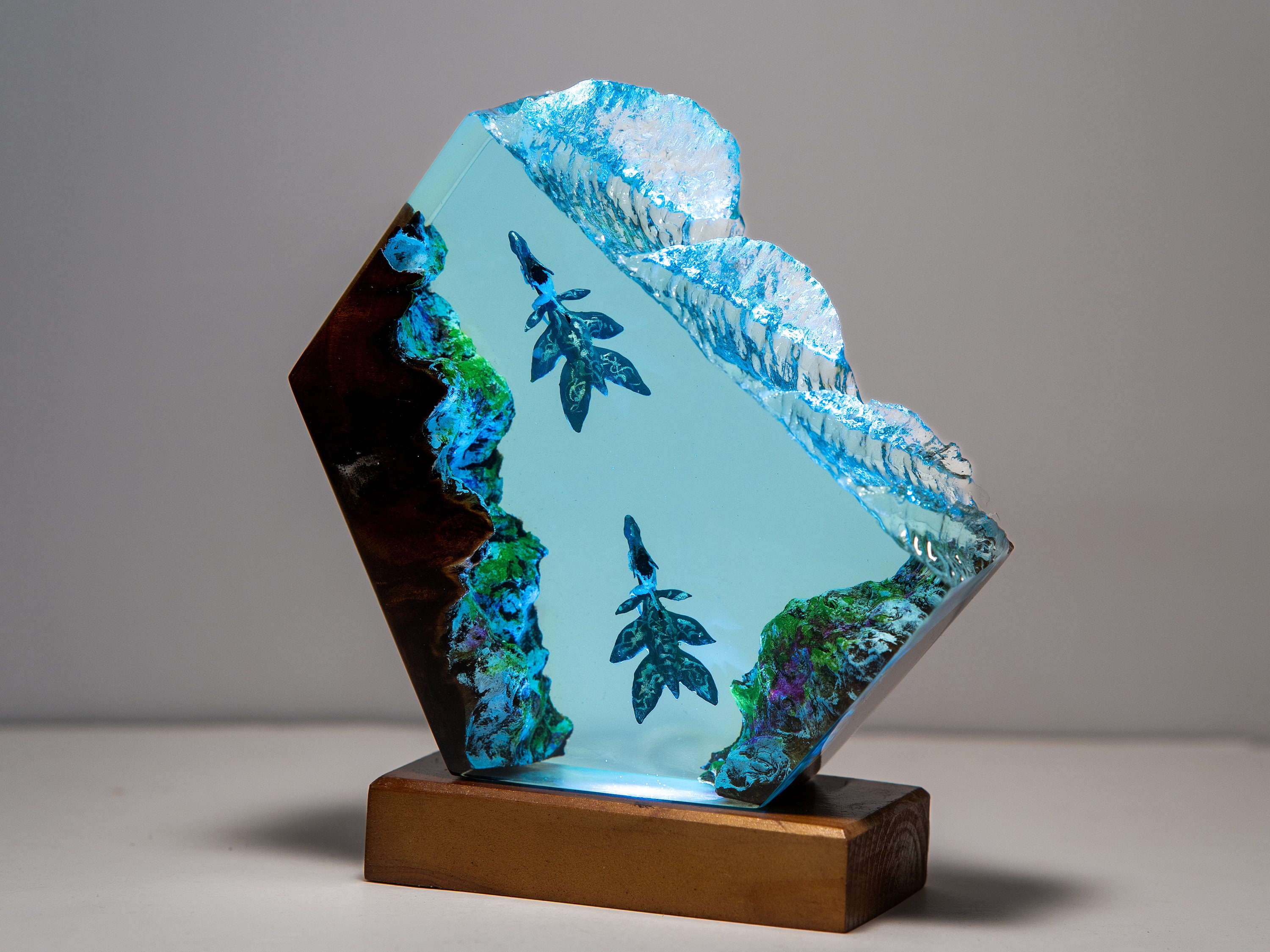 Ilu Avatar 2 Way of the Water, Avatar 3, Epoxy and Wooden Night Lights, Lighting Home Decor, Birthday Gifts, Gifts for Mom
