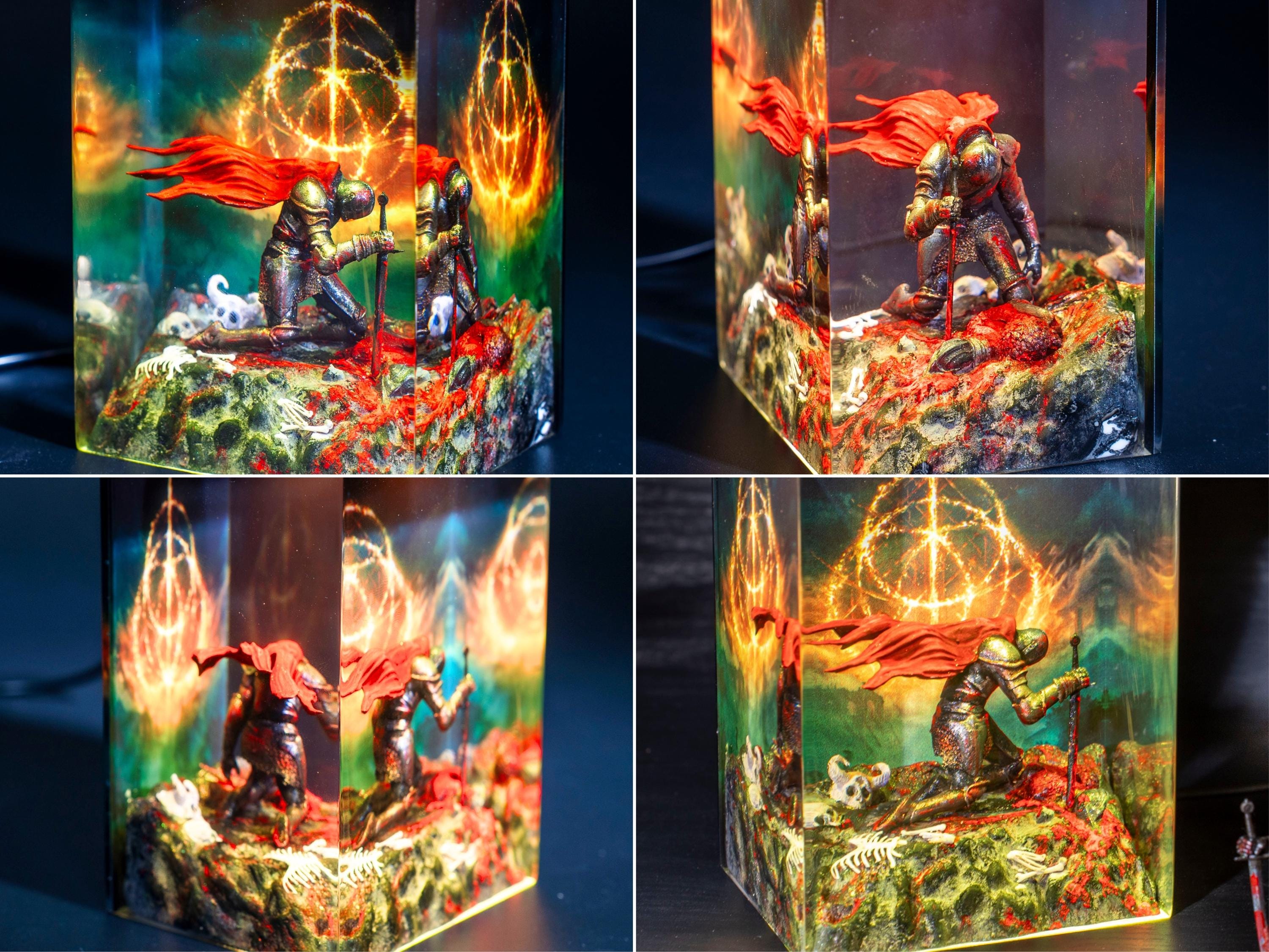 The tarnished resin night light, Elden Ring Resin Lamp, Epoxy Game Gift, christmas gift