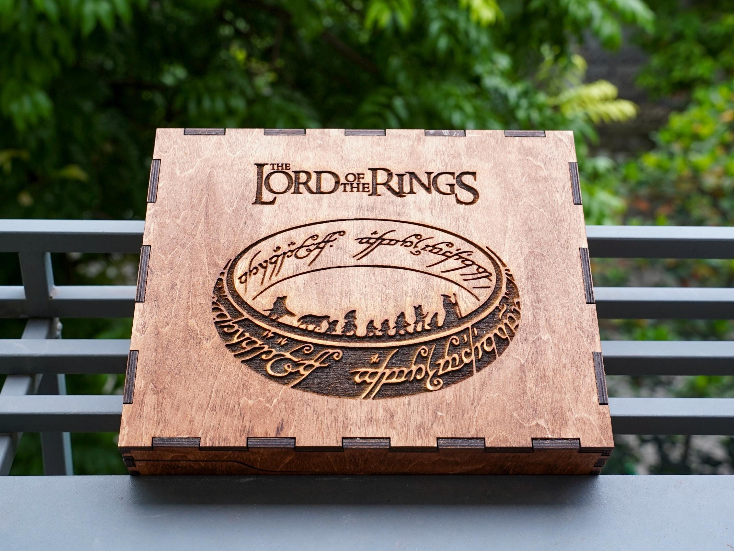 il_fullxfull.6193069268_eedw Ring OT dark lord wooden box, Personalized Wooden Gift Box, Engraved Wooden Box, Wood Memory Box, halloween gift, christmas gift