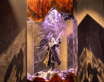 Sephiroth Resin night light | Handmade Final Fantasy 7 decore, FF7 Collector Gift for him, Back to school gift, Halloween gift,