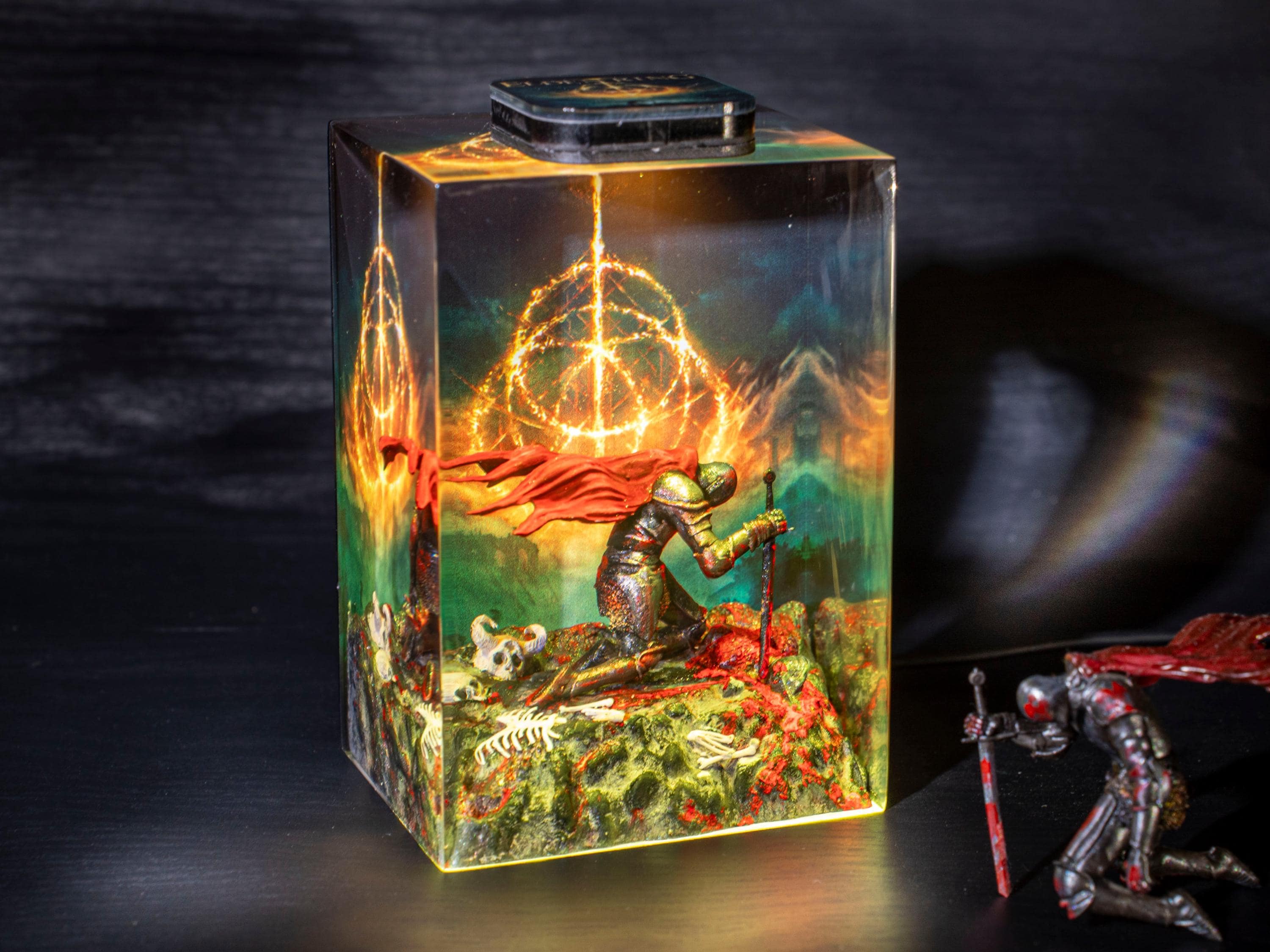 Elden Ring Resin Lamp - playroom decor gift for men, Sword Night Light, Epoxy Game Gift for him,  Christmas Gift for Boyfriend