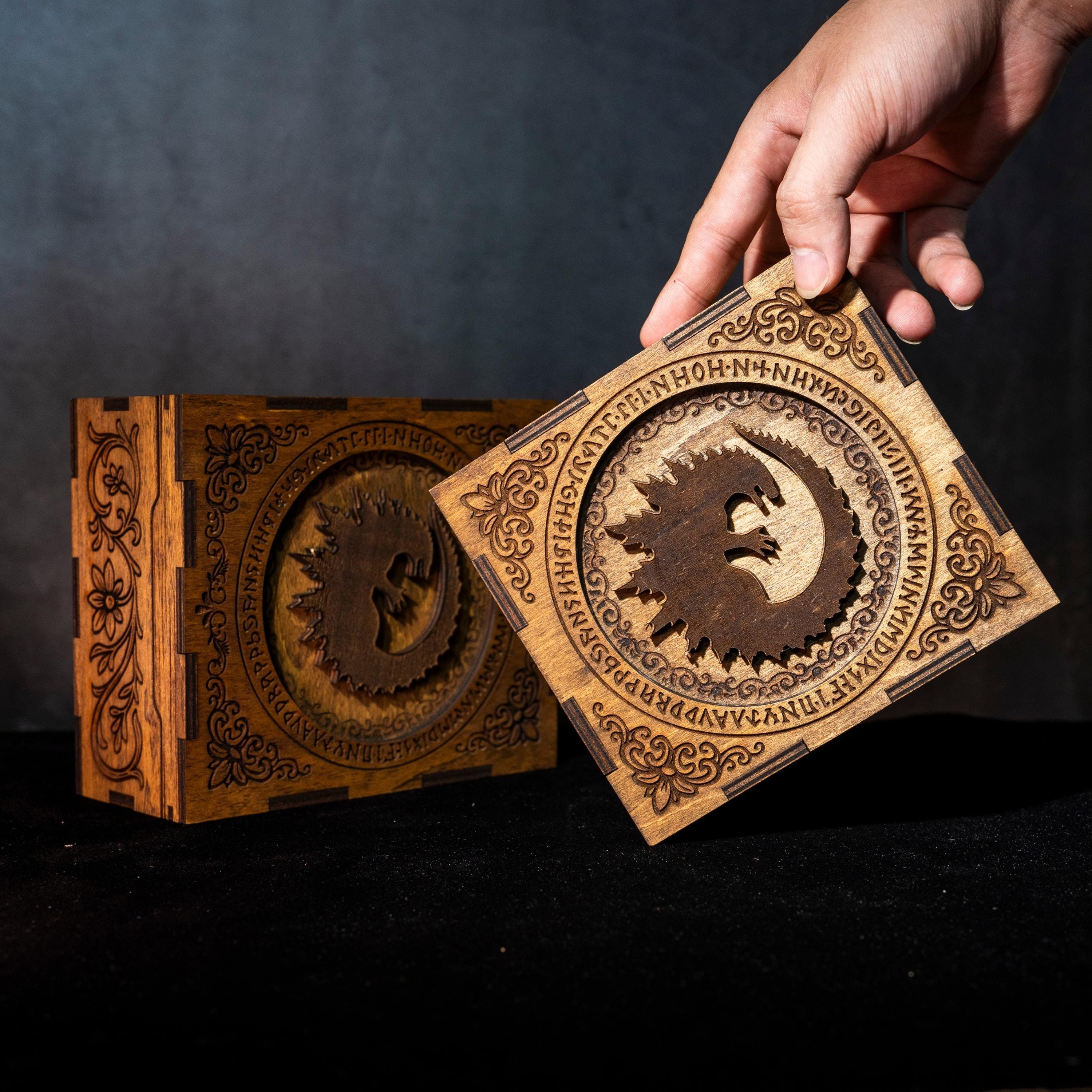 il_fullxfull.7465842721_6bqn Custom Monster Night light, Handmade Diorama Lamp, godzilla wooden box, godzilla gift box, father's day gift ideas