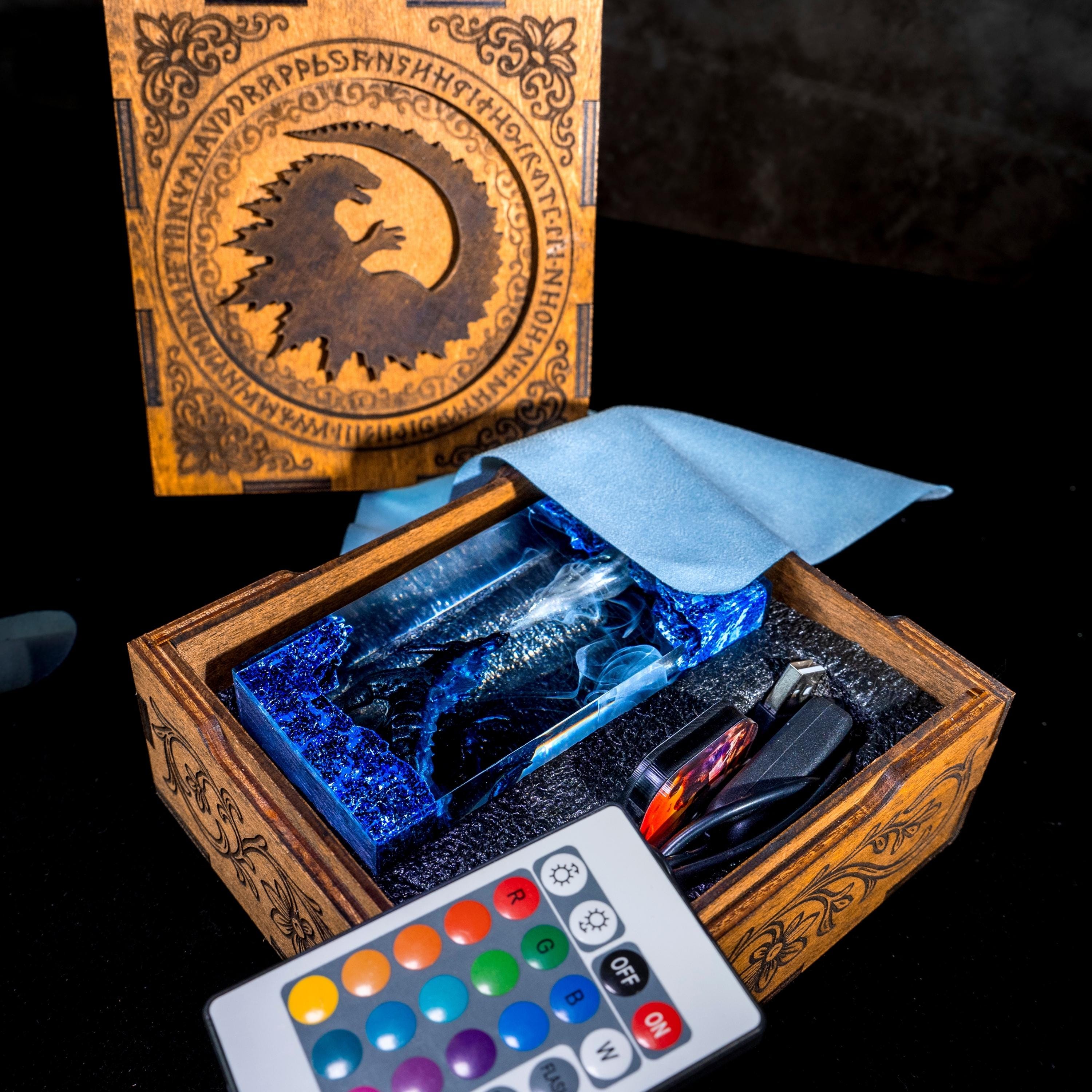 il_fullxfull.7470052731_tm1b Handmade Beast Diorama Lamp – Epoxy Resin Night Light, godzilla resin lamp, godzilla gift wooden box