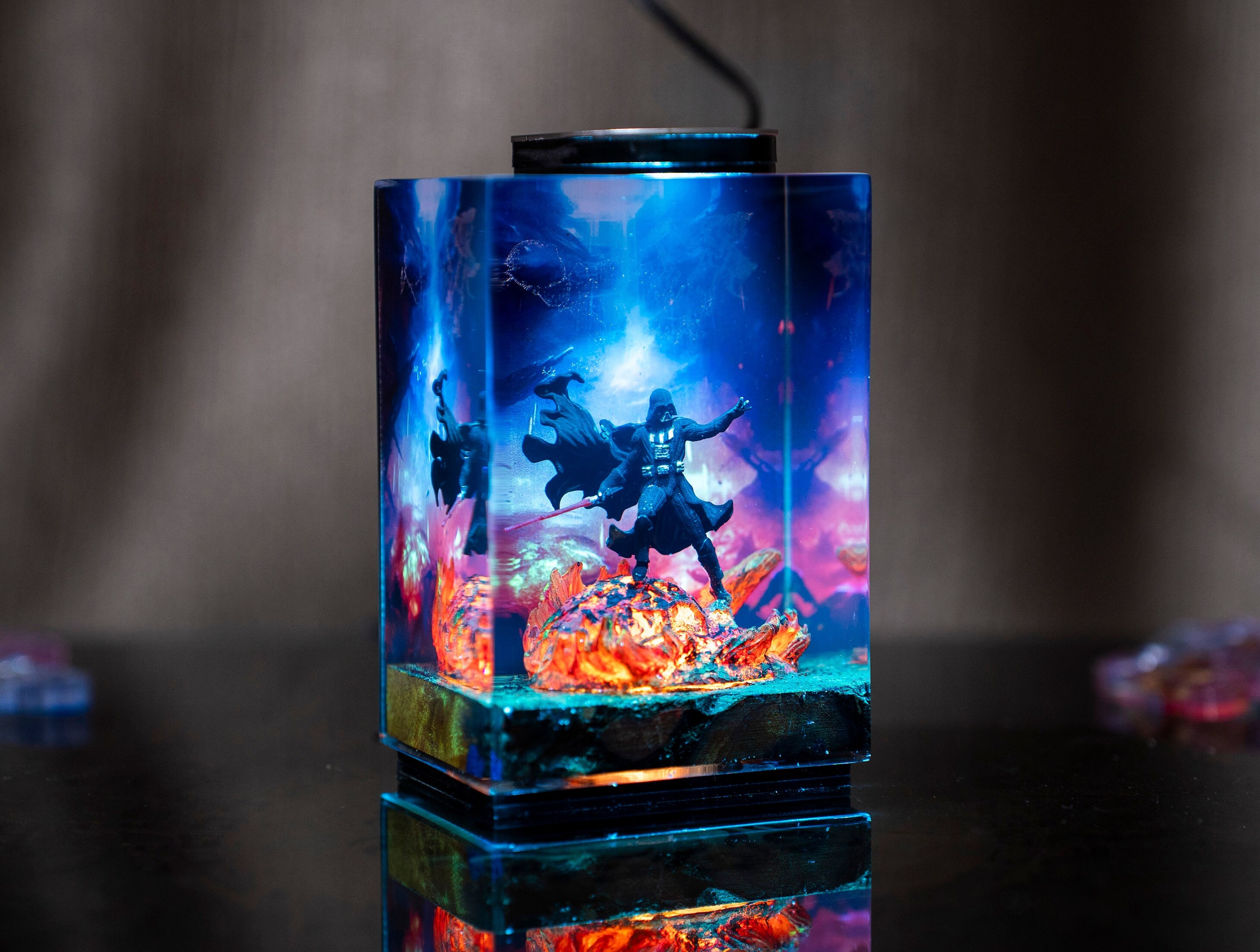 il_fullxfull.6086363067_76w1 Dark vader Epoxy Night Light Sword lightsaber, Inspired Ambient Light for Fans & Collectors, Star Wars resin lamp